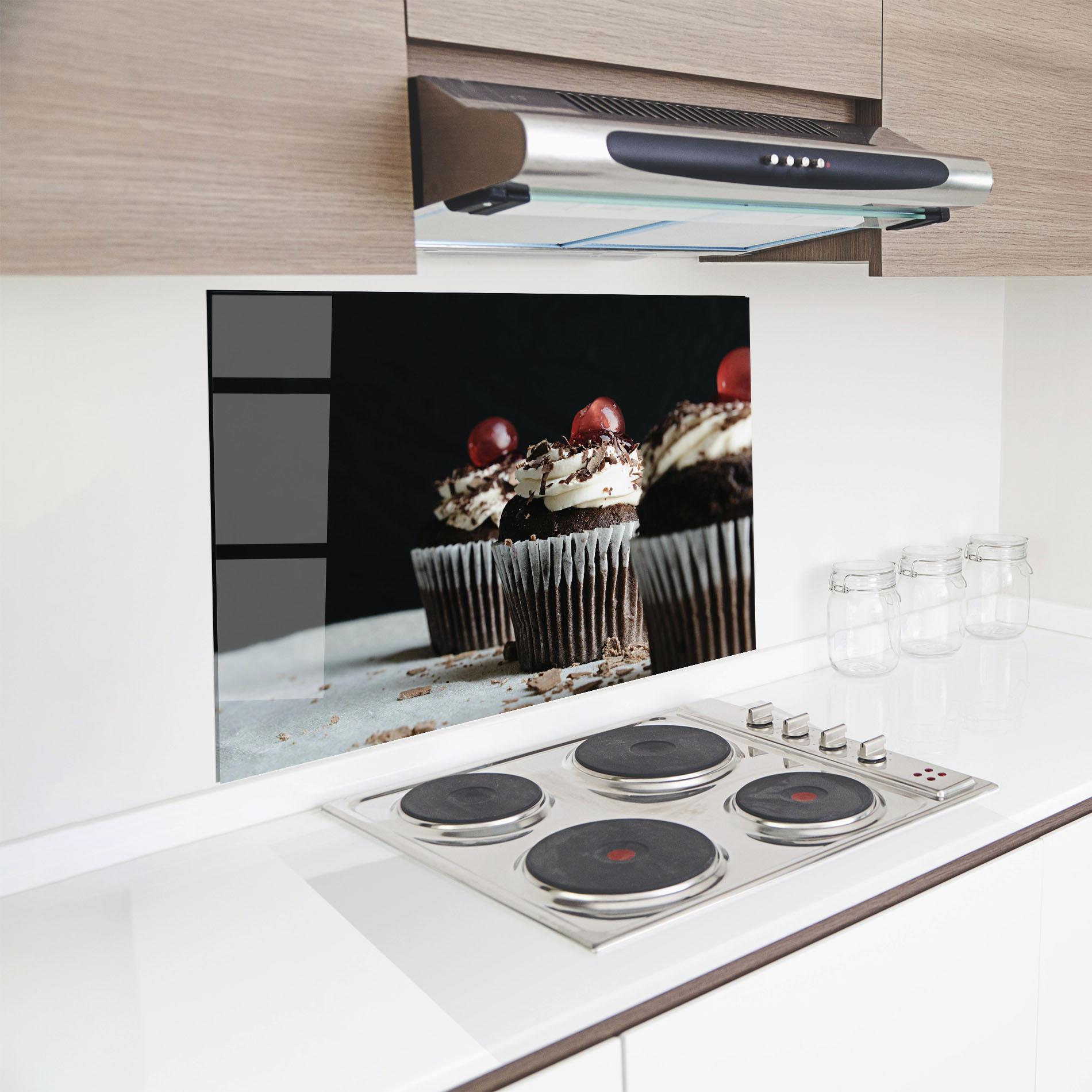 Стъклен панел за кухня Brown Muffins mockup 8