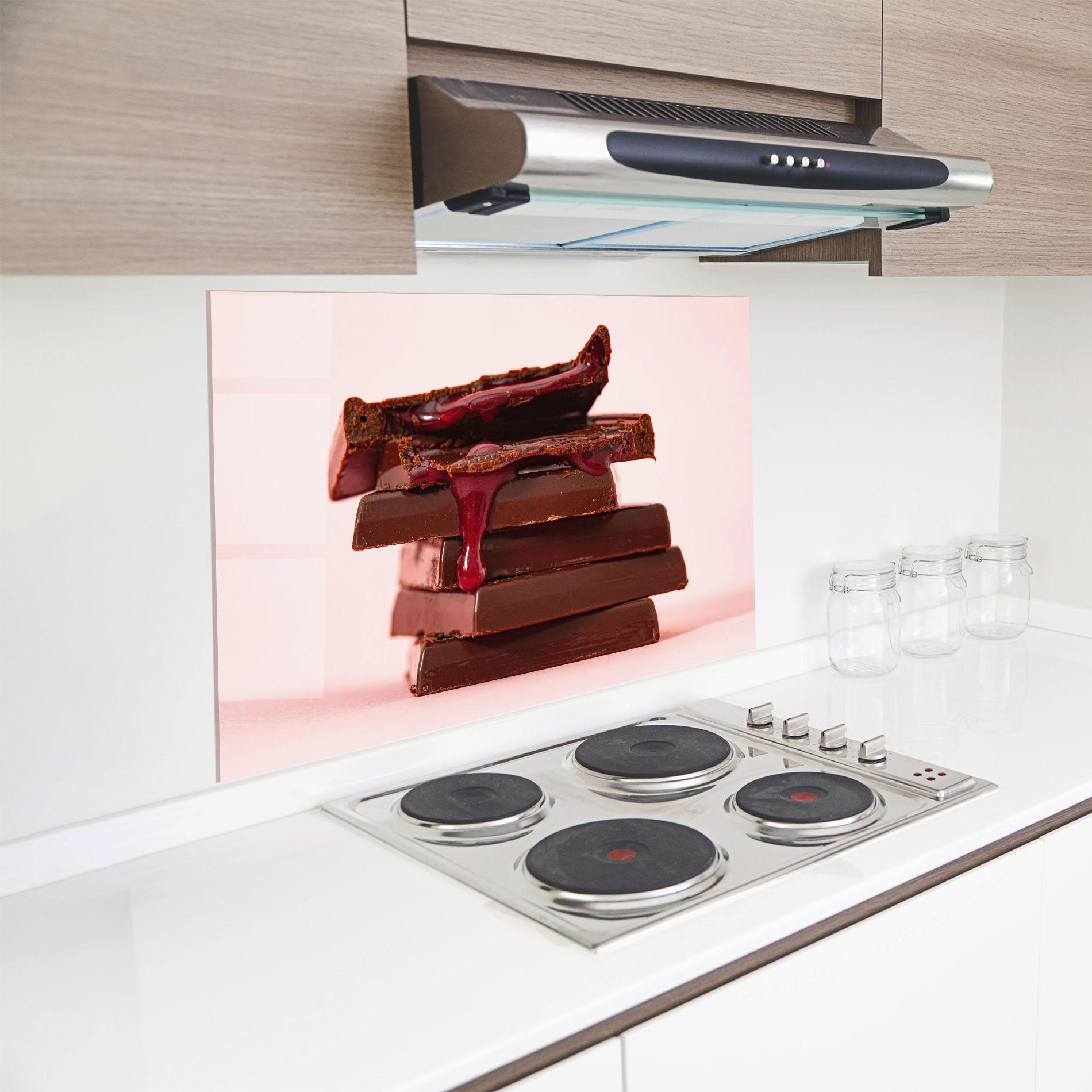 Стъклен панел за кухня Cherru Chocolate mockup 8