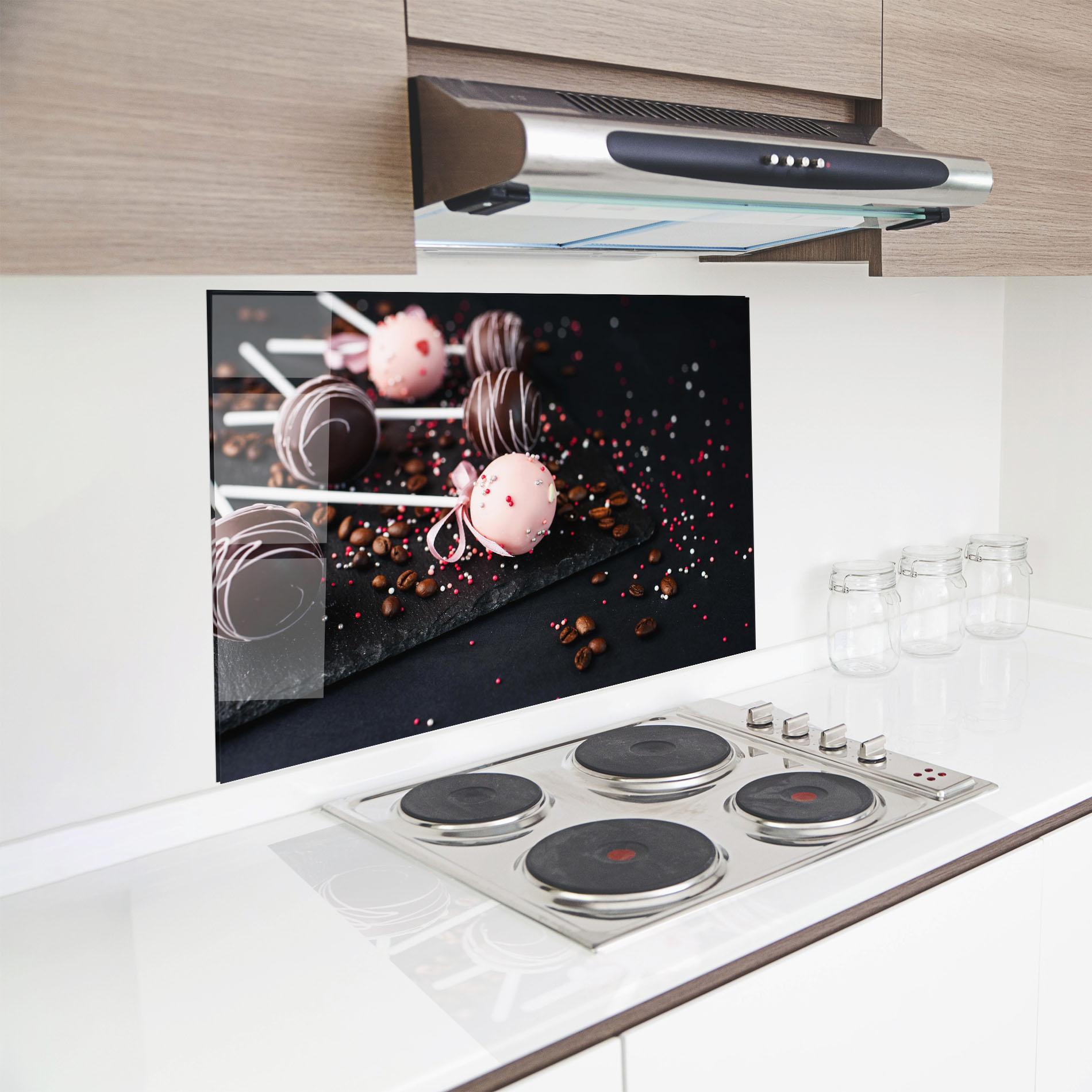 Стъклен панел за кухня Chocolate Dessert mockup 8