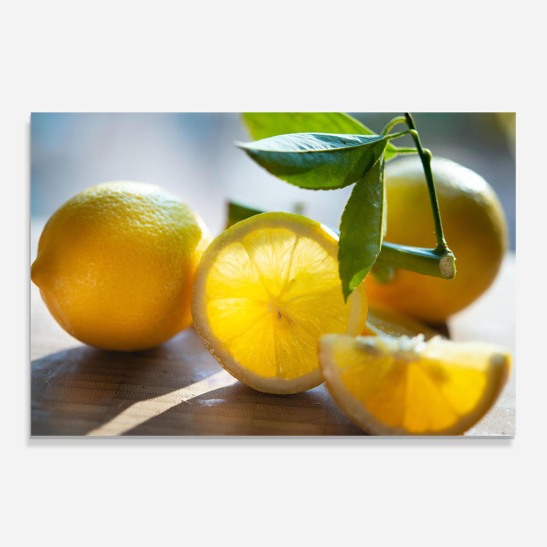 Стъклен панел за кухня Lemon In The Sun mockup 0