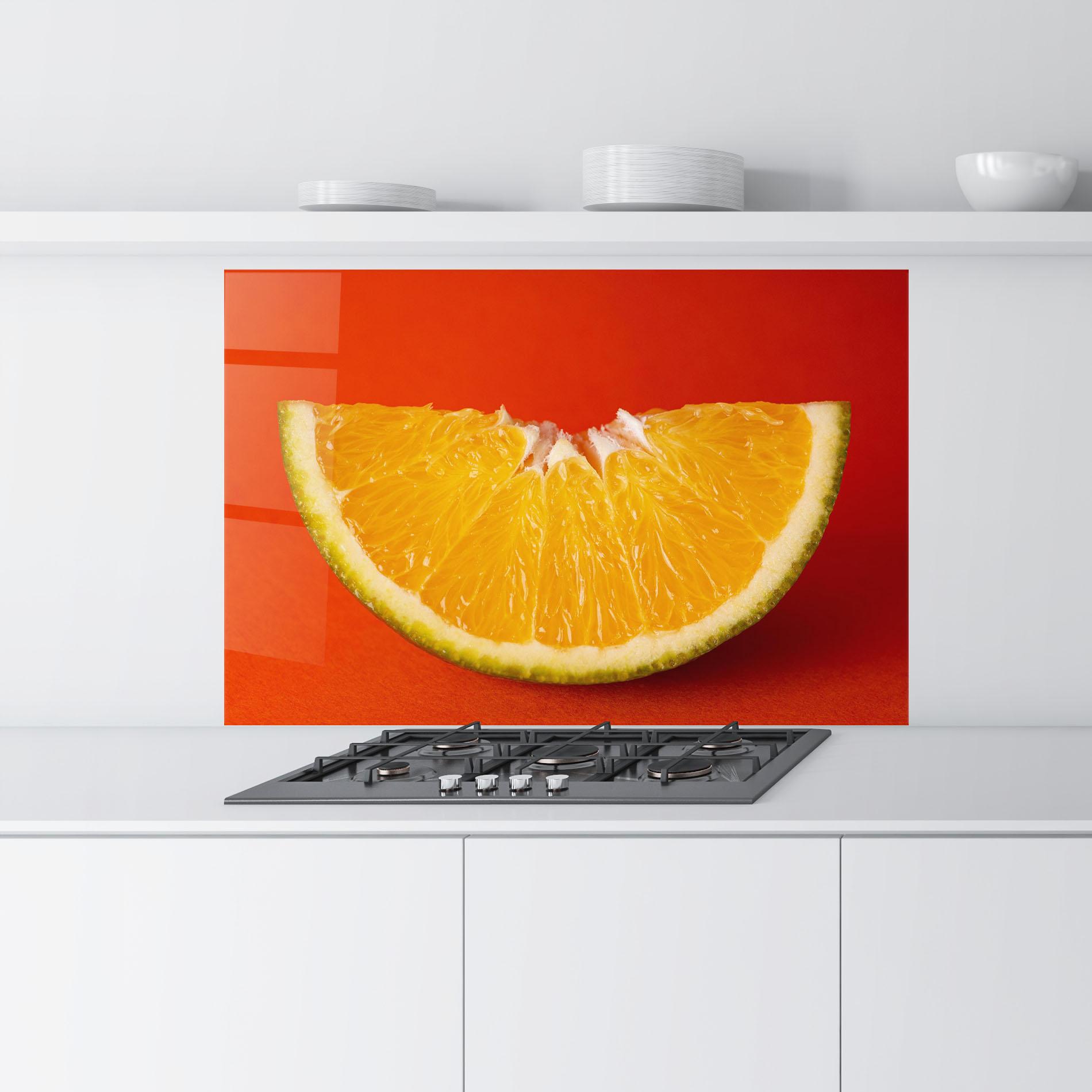 Стъклен панел за кухня Green Orange mockup 9