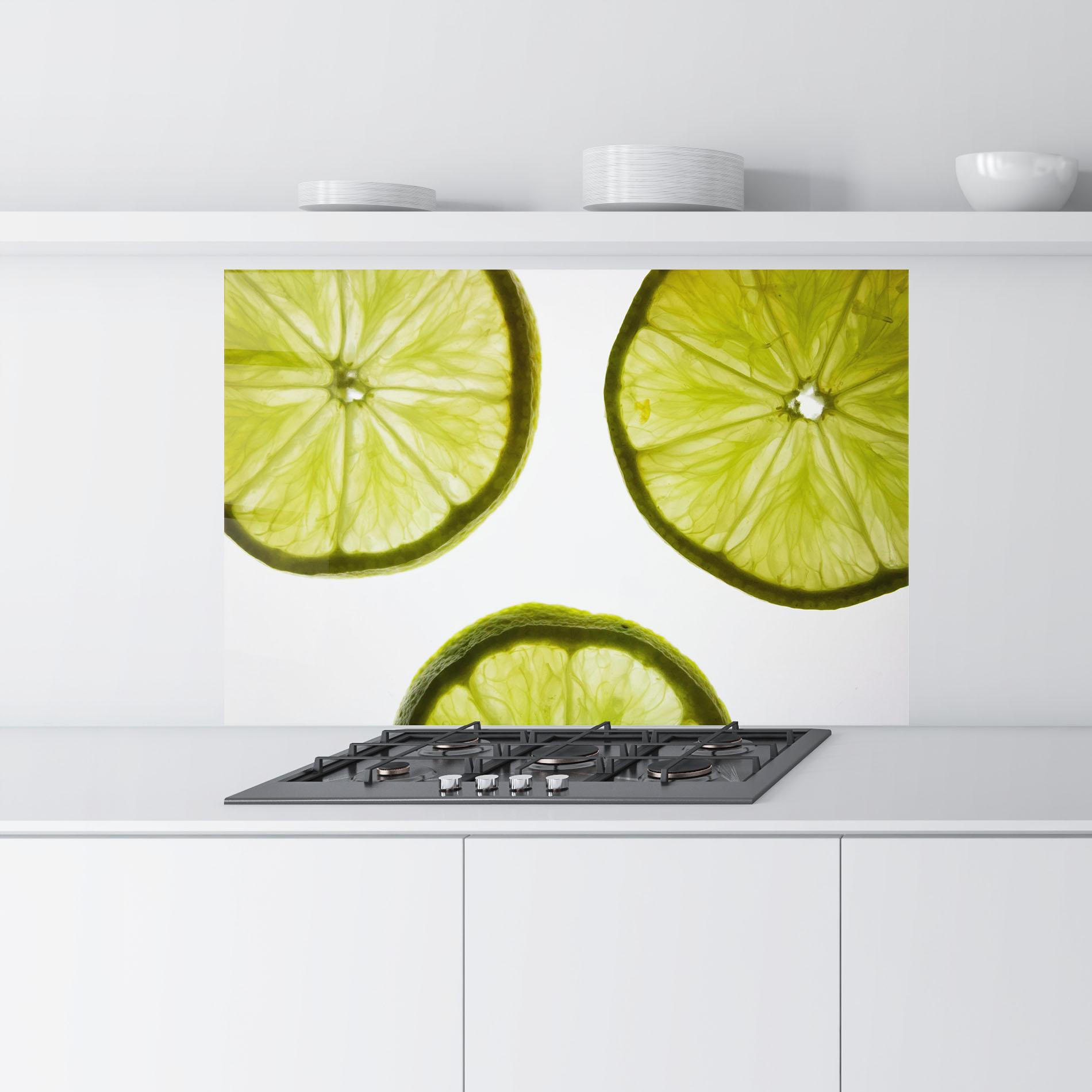 Стъклен панел за кухня Lime Slice mockup 9