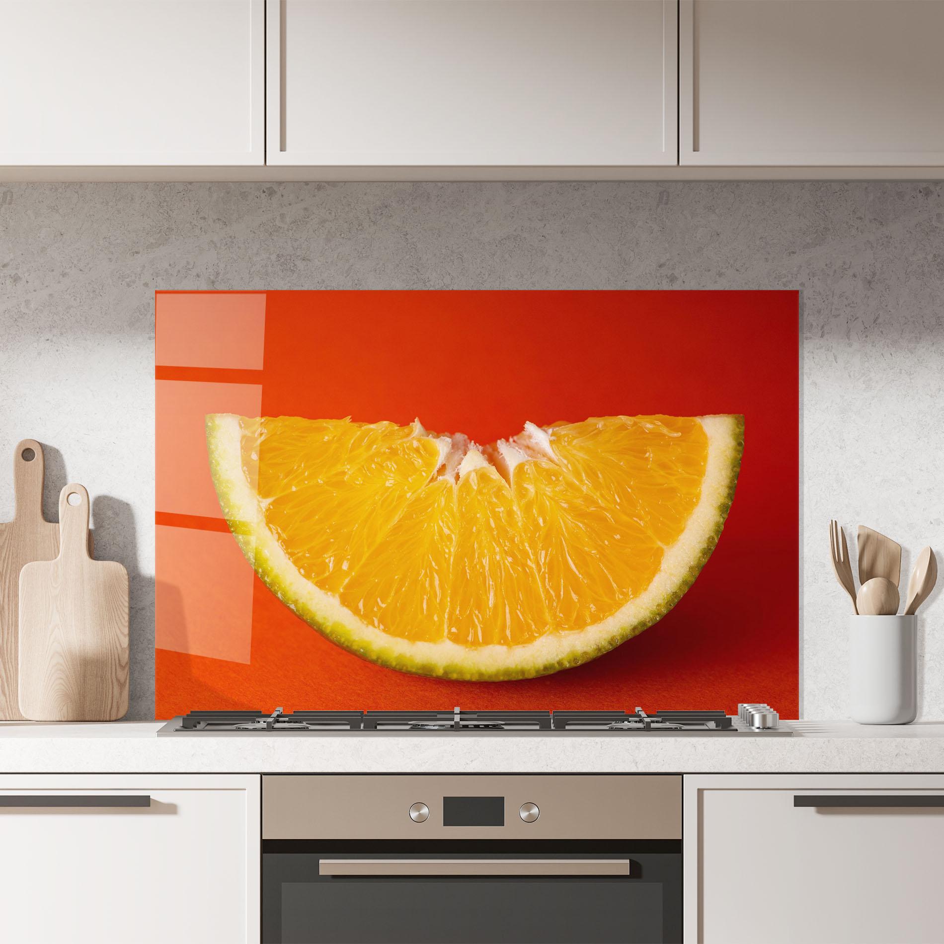 Стъклен панел за кухня Green Orange mockup 7