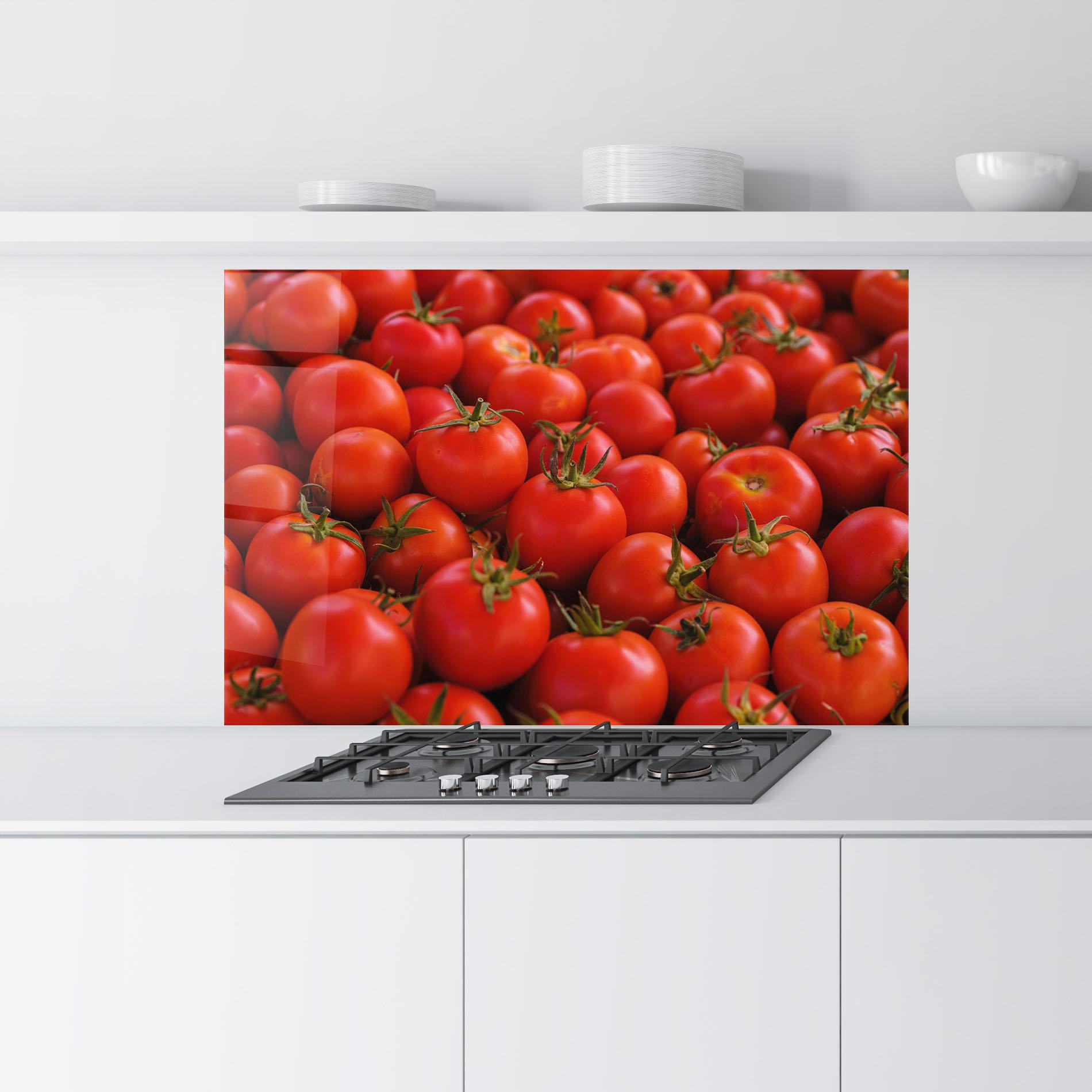 Стъклен панел за кухня Red Tomatoes Mix mockup 9