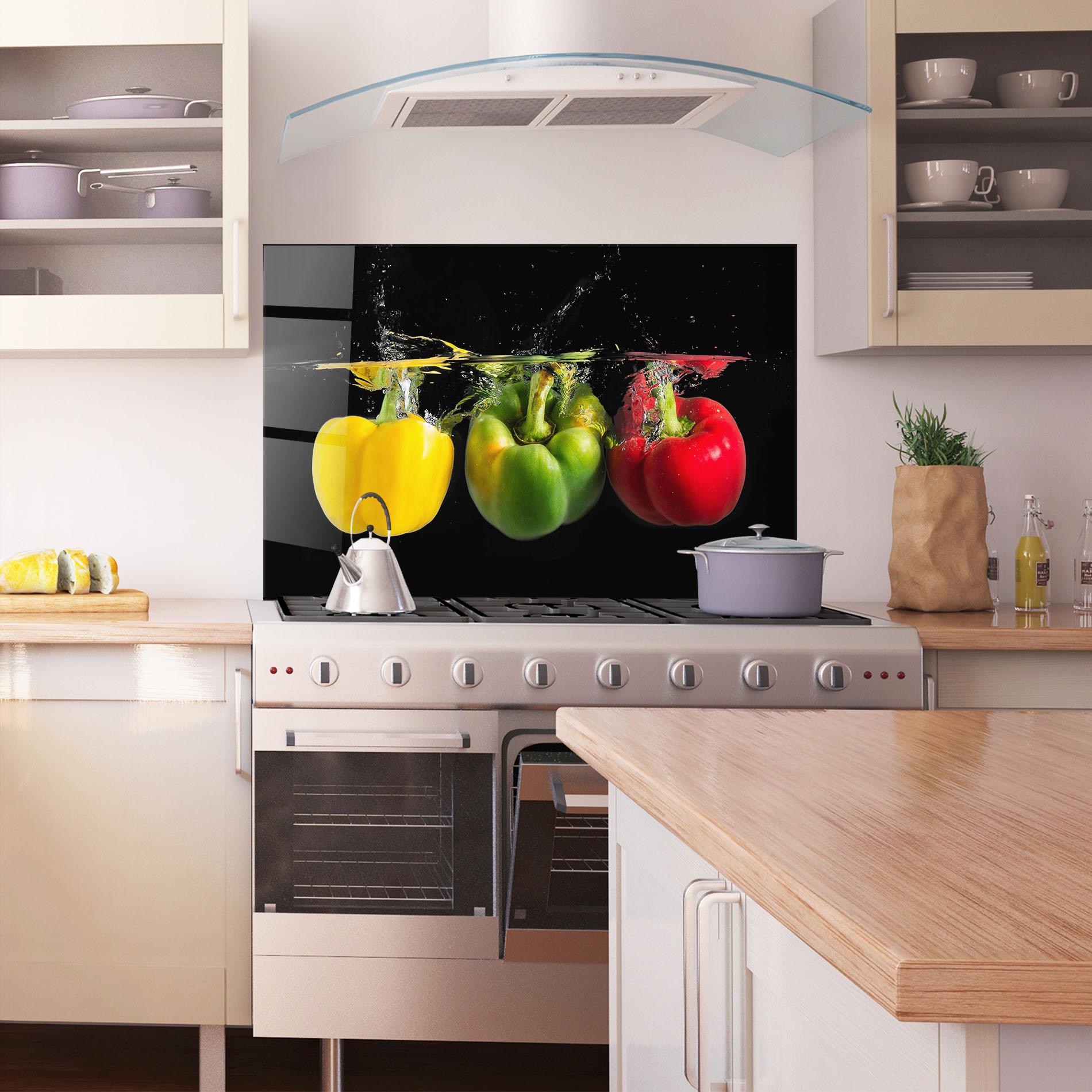 Стъклен панел за кухня Bellpepper Nice Splash mockup 1