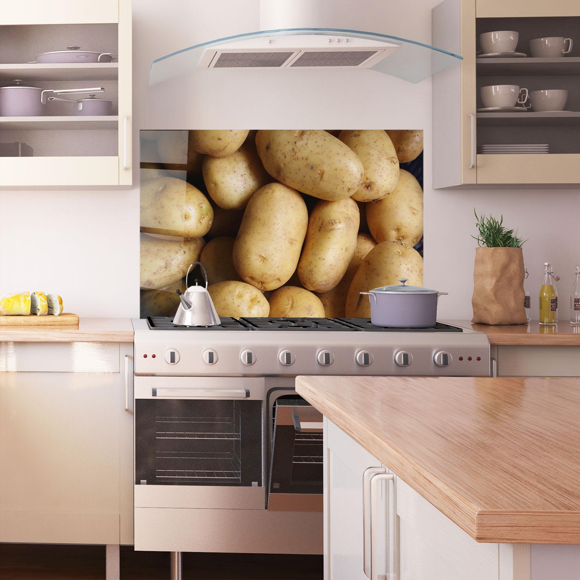 Стъклен панел за кухня Potato View mockup 1