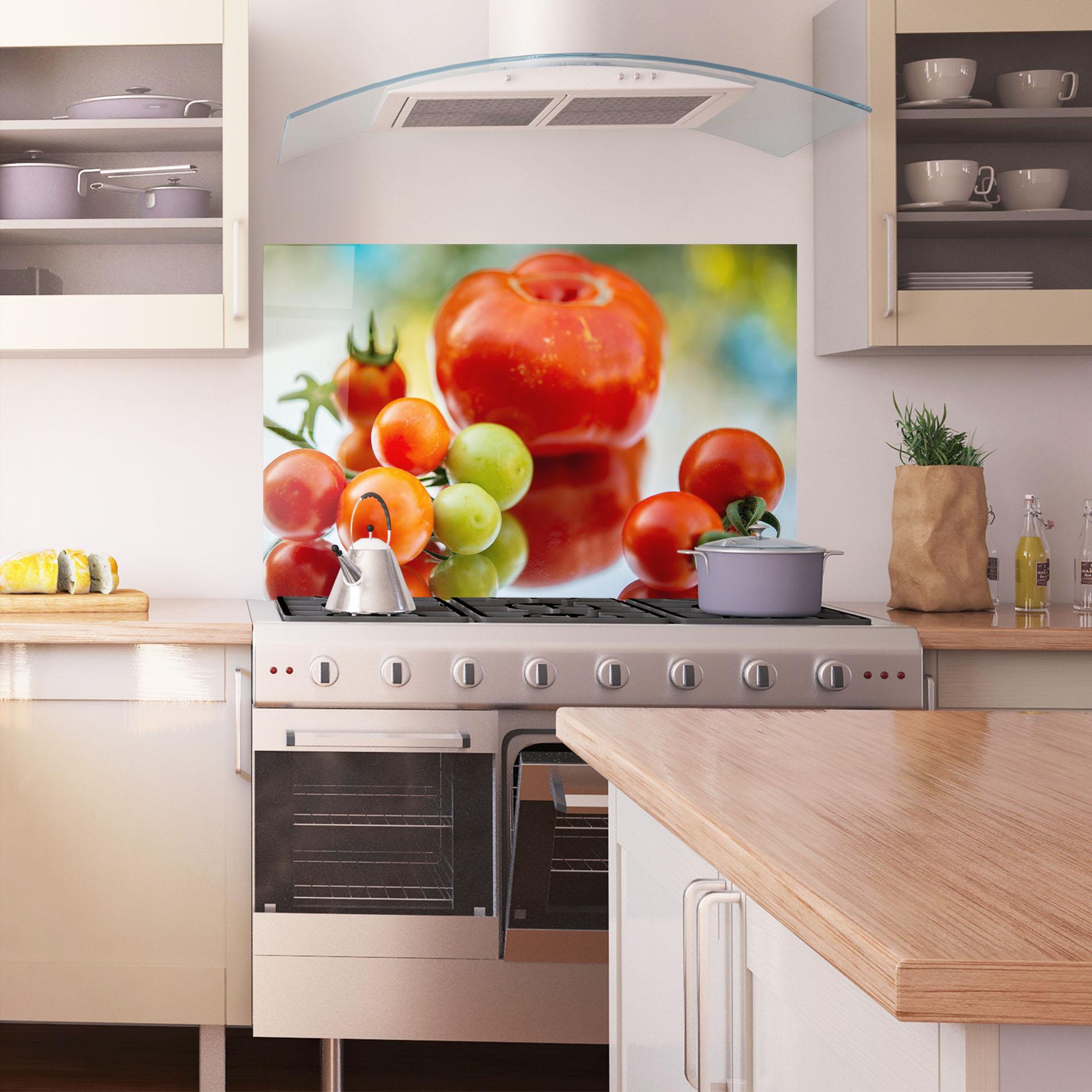 Стъклен панел за кухня Small Tomatoes mockup 1