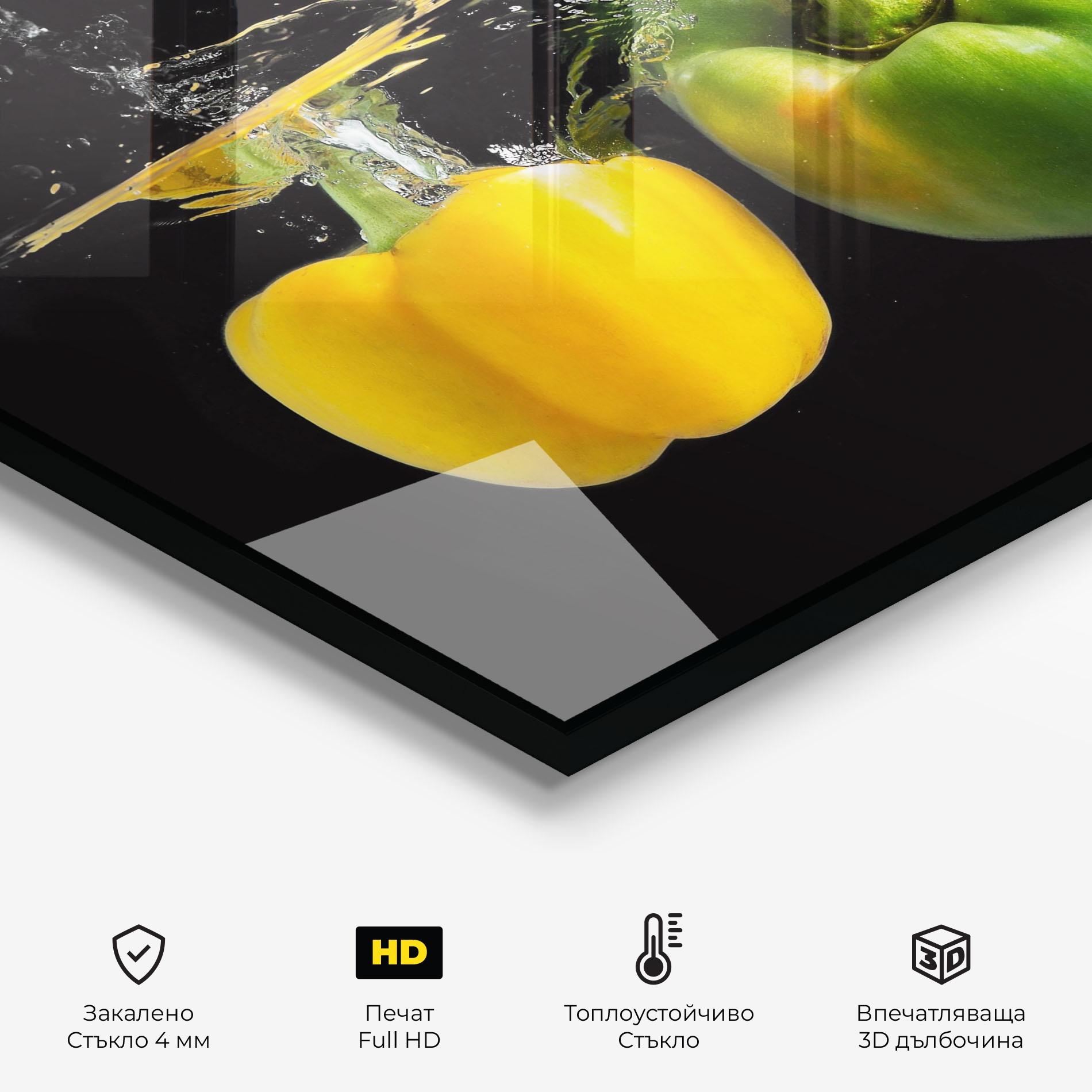 Стъклен панел за кухня Bellpepper Nice Splash mockup 2