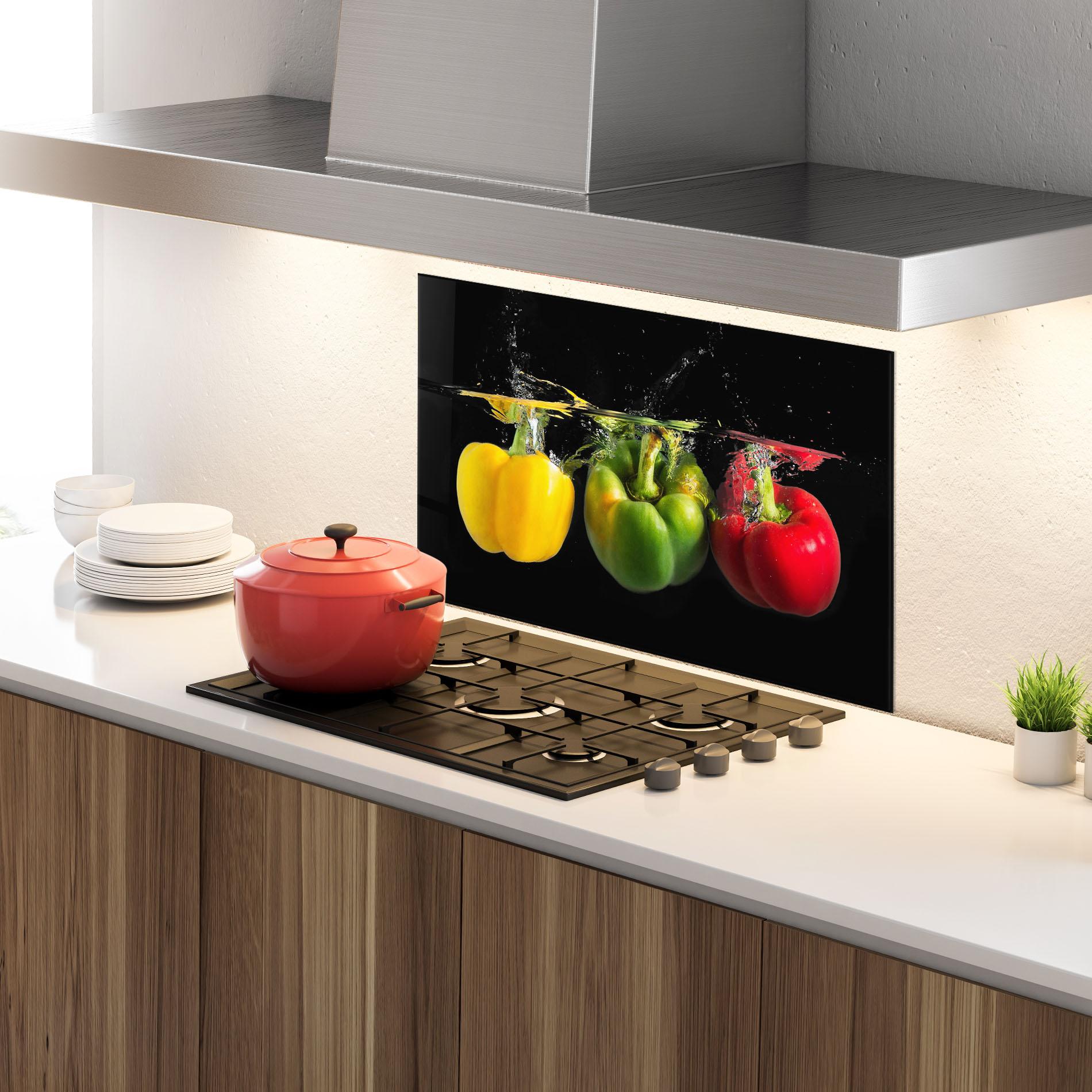 Стъклен панел за кухня Bellpepper Nice Splash mockup 4