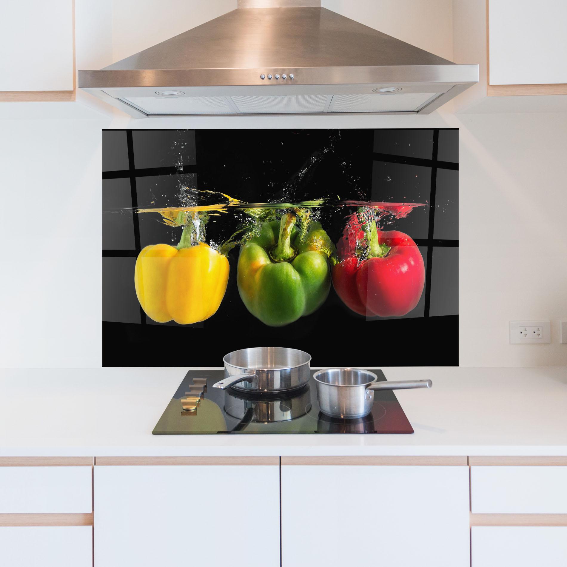 Стъклен панел за кухня Bellpepper Nice Splash mockup 5