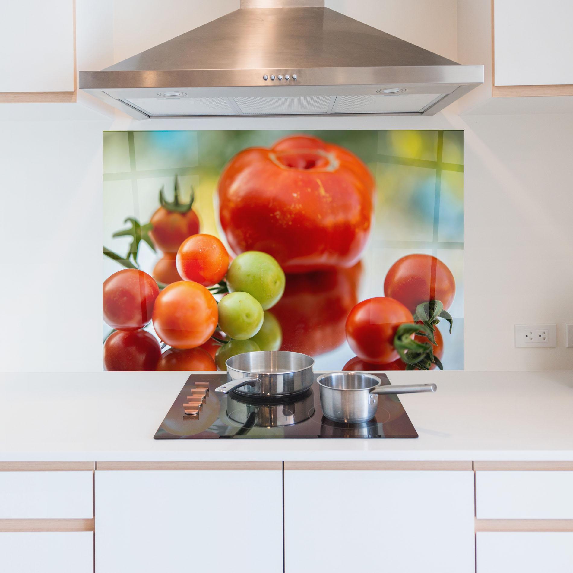 Стъклен панел за кухня Small Tomatoes mockup 5