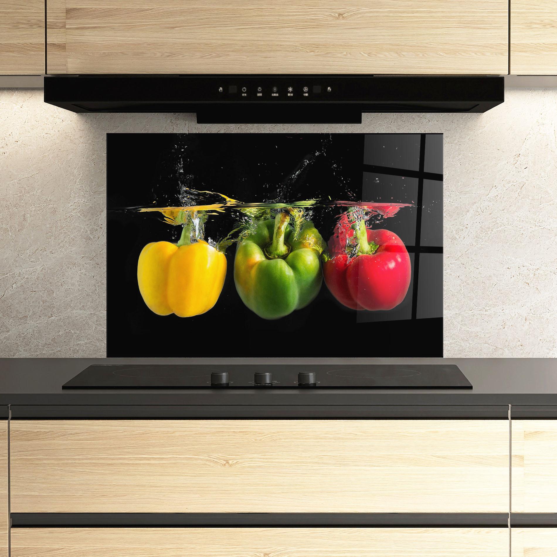 Стъклен панел за кухня Bellpepper Nice Splash mockup 3