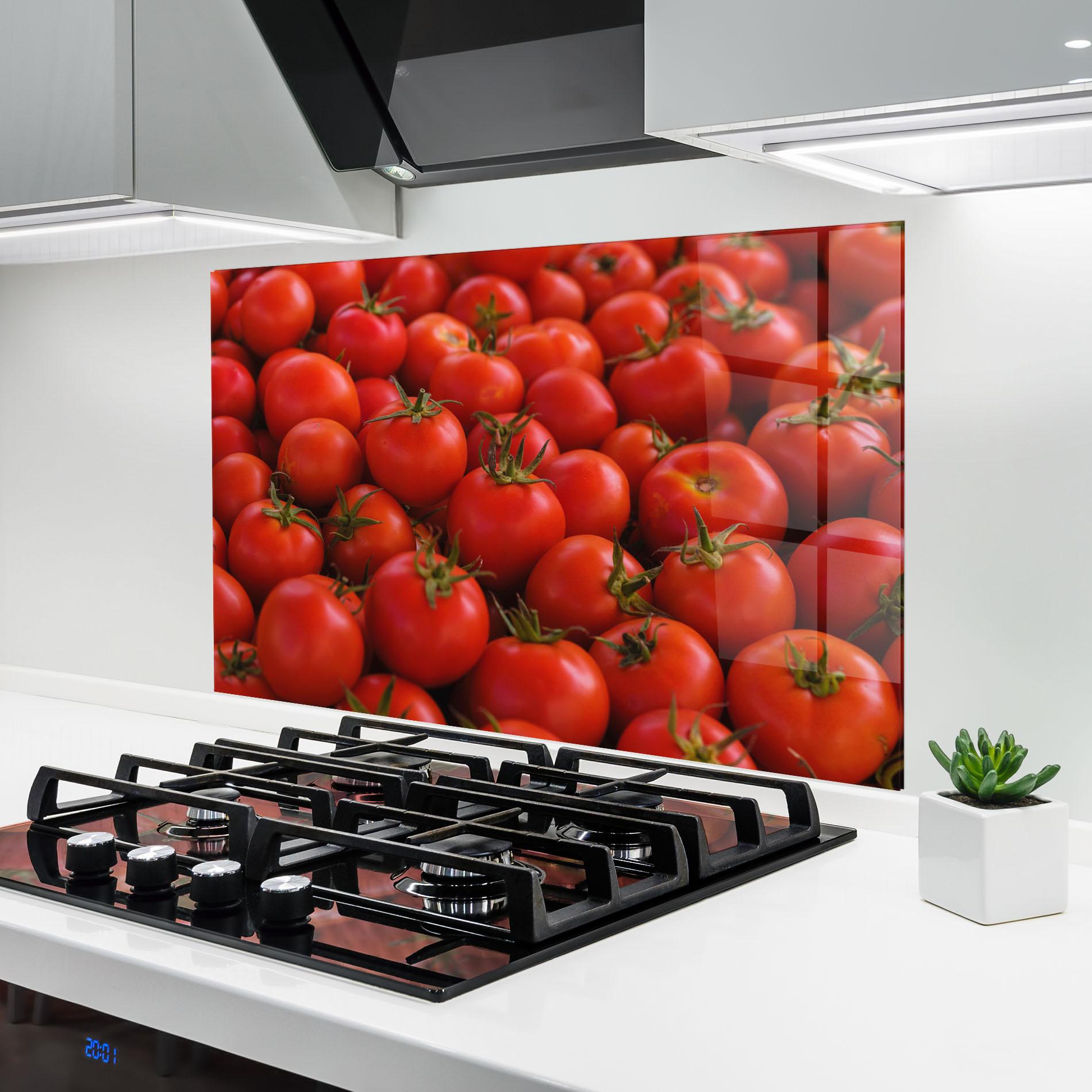 Стъклен панел за кухня Red Tomatoes Mix mockup 6