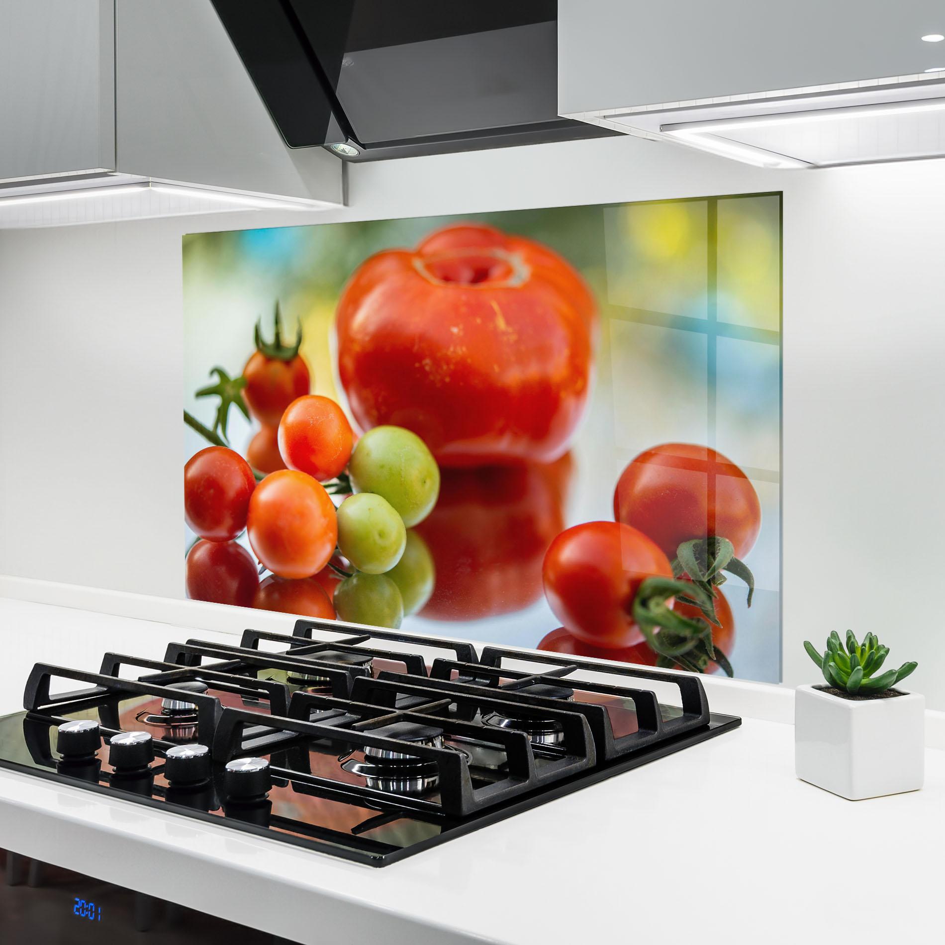 Стъклен панел за кухня Small Tomatoes mockup 6