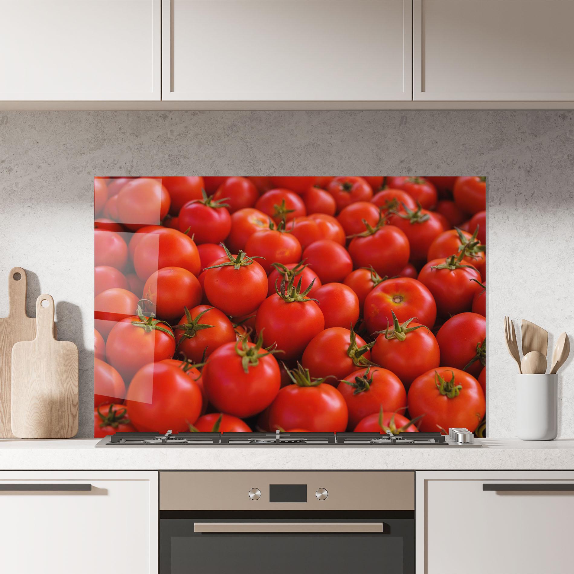 Стъклен панел за кухня Red Tomatoes Mix mockup 7