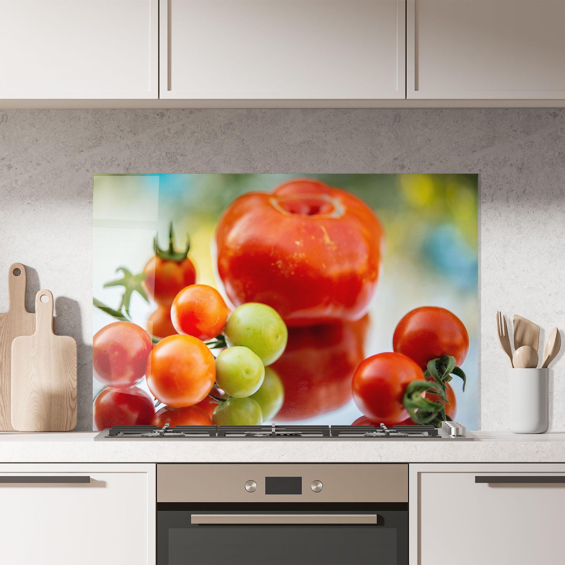Стъклен панел за кухня Small Tomatoes mockup 7