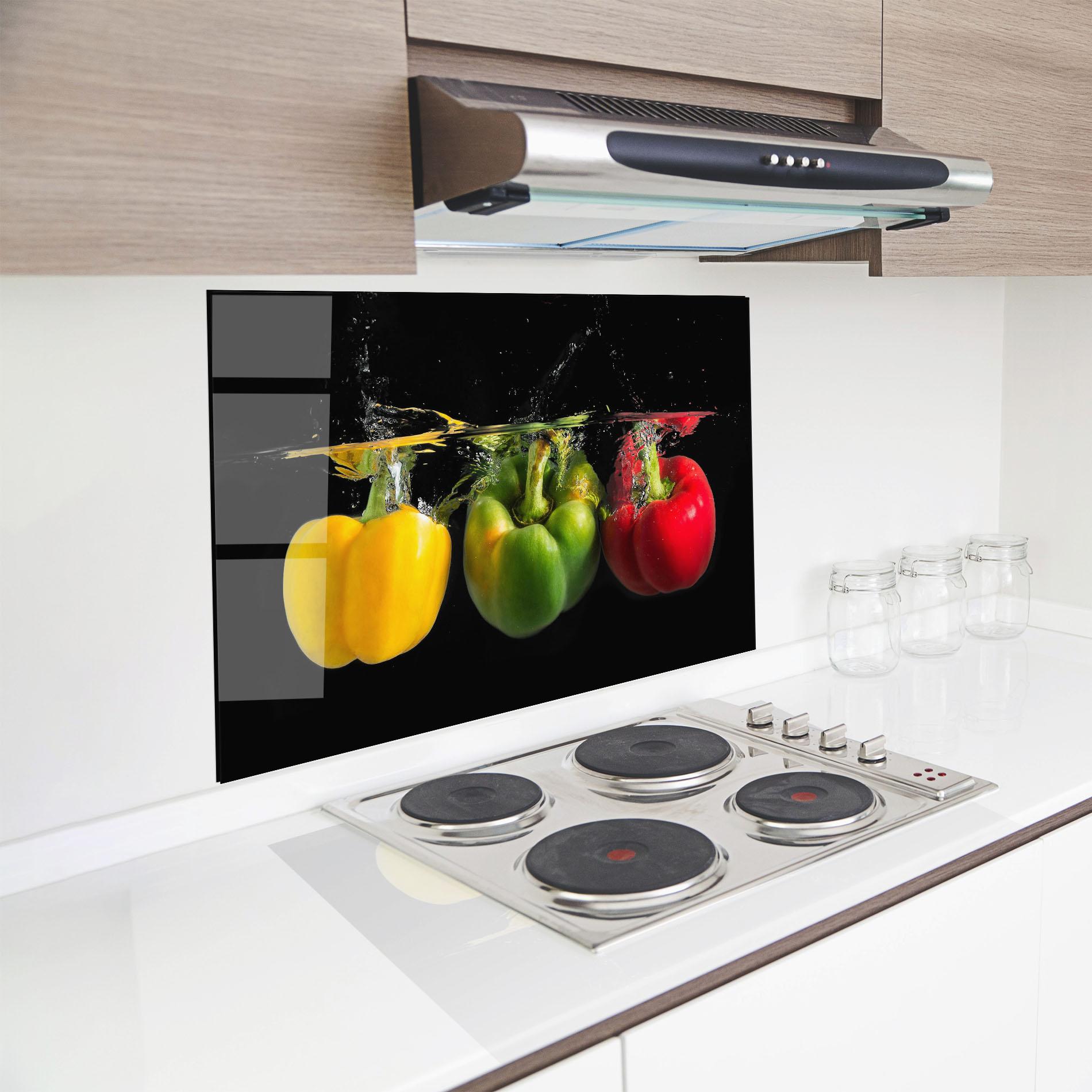 Стъклен панел за кухня Bellpepper Nice Splash mockup 8