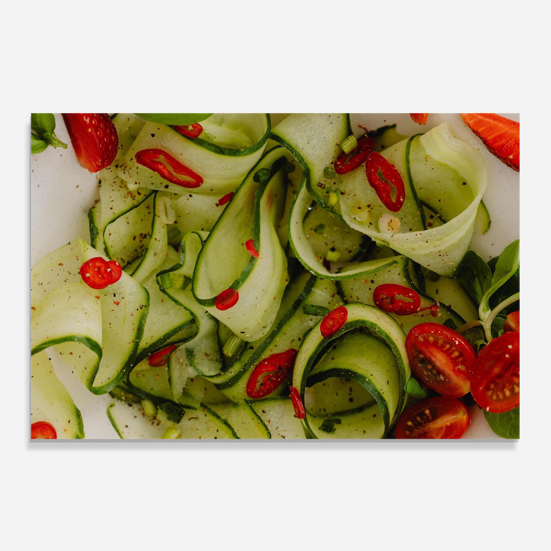 Стъклен панел за кухня Cucumber Food mockup 0