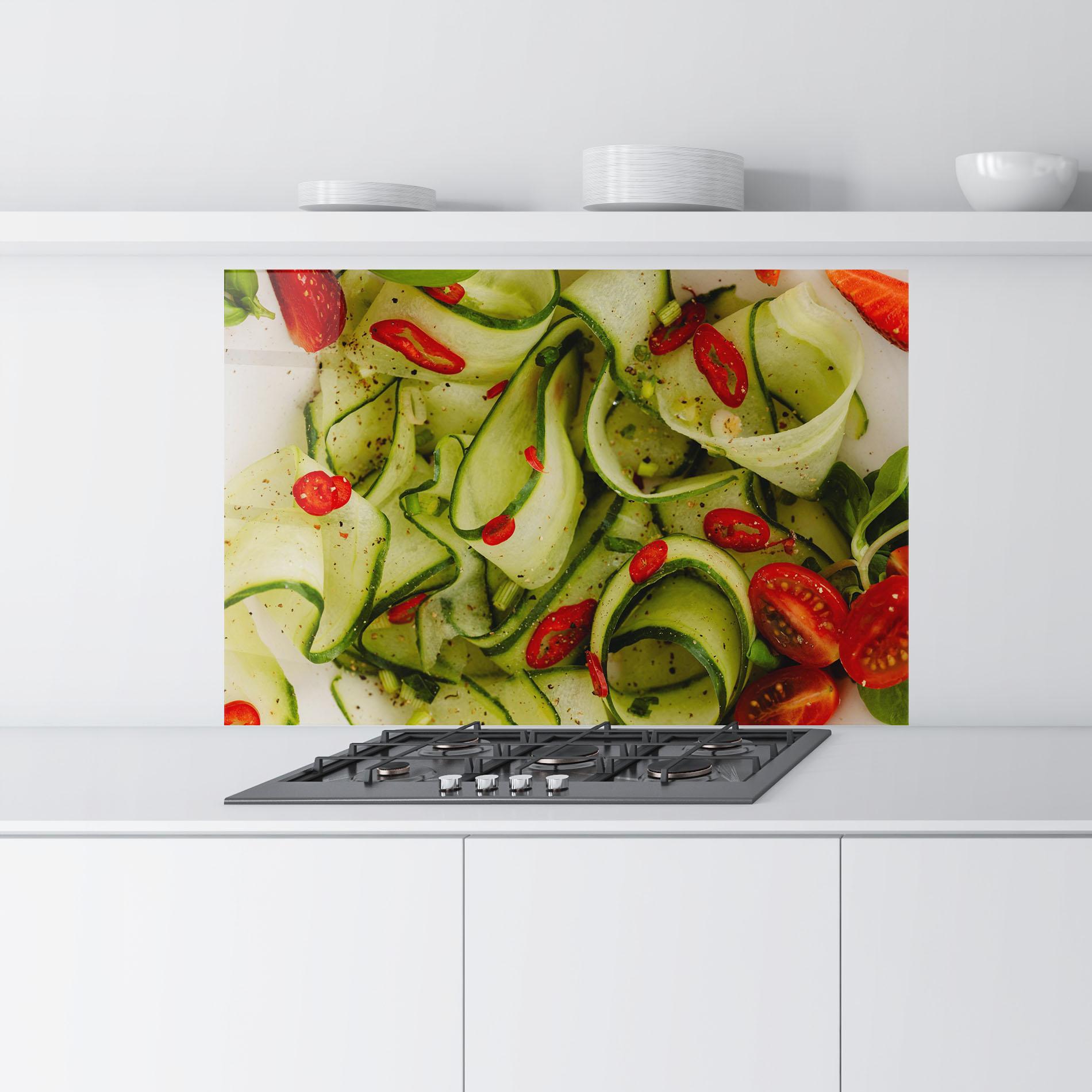 Стъклен панел за кухня Cucumber Food mockup 9