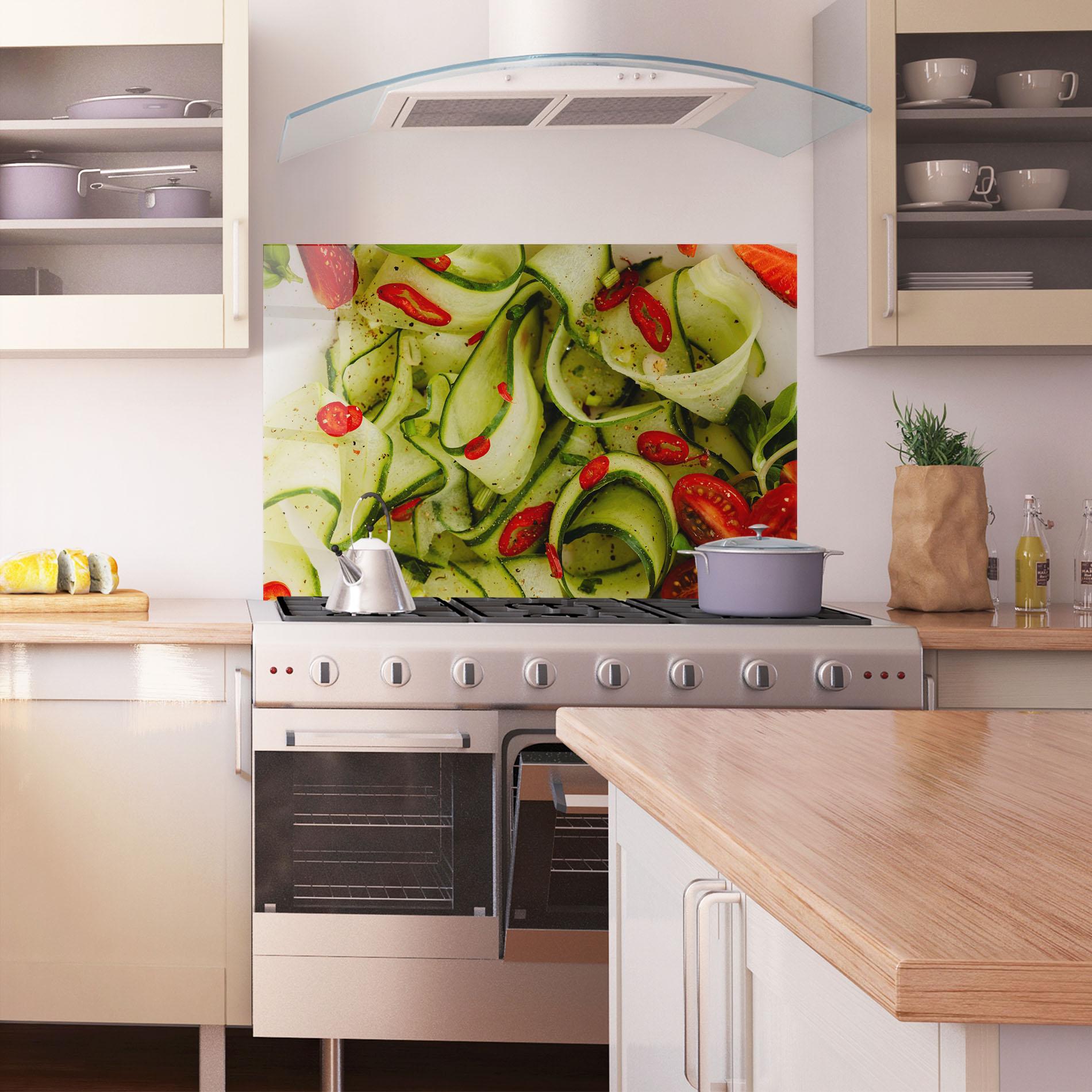 Стъклен панел за кухня Cucumber Food mockup 1