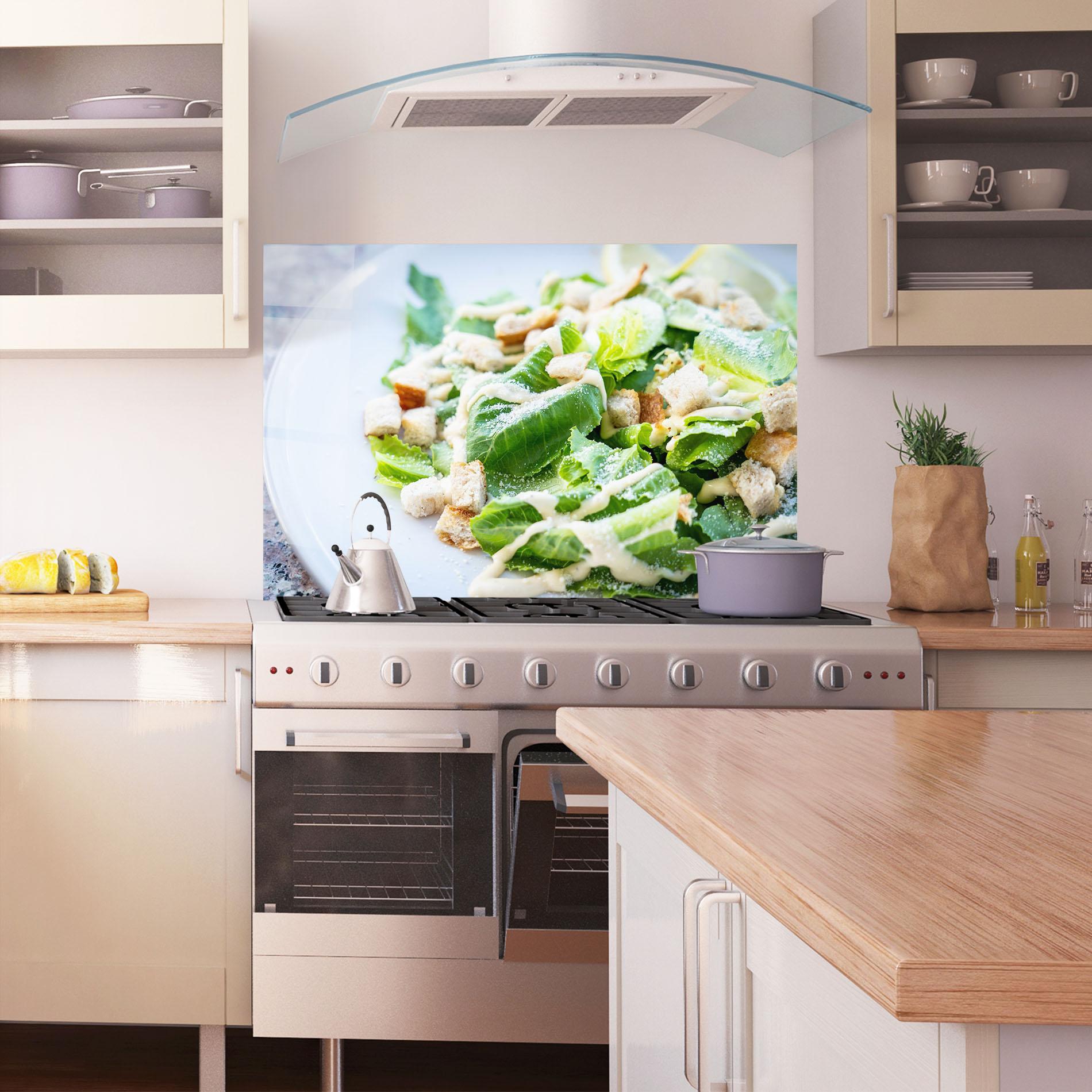 Стъклен панел за кухня Salad mockup 1