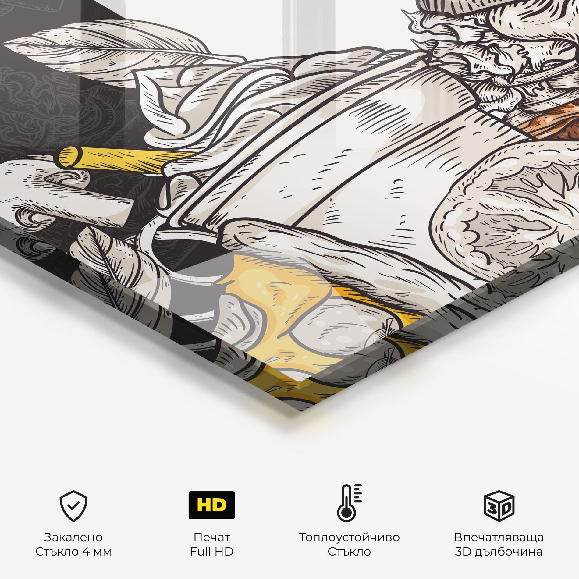 Стъклен панел за кухня Fast Food mockup 2