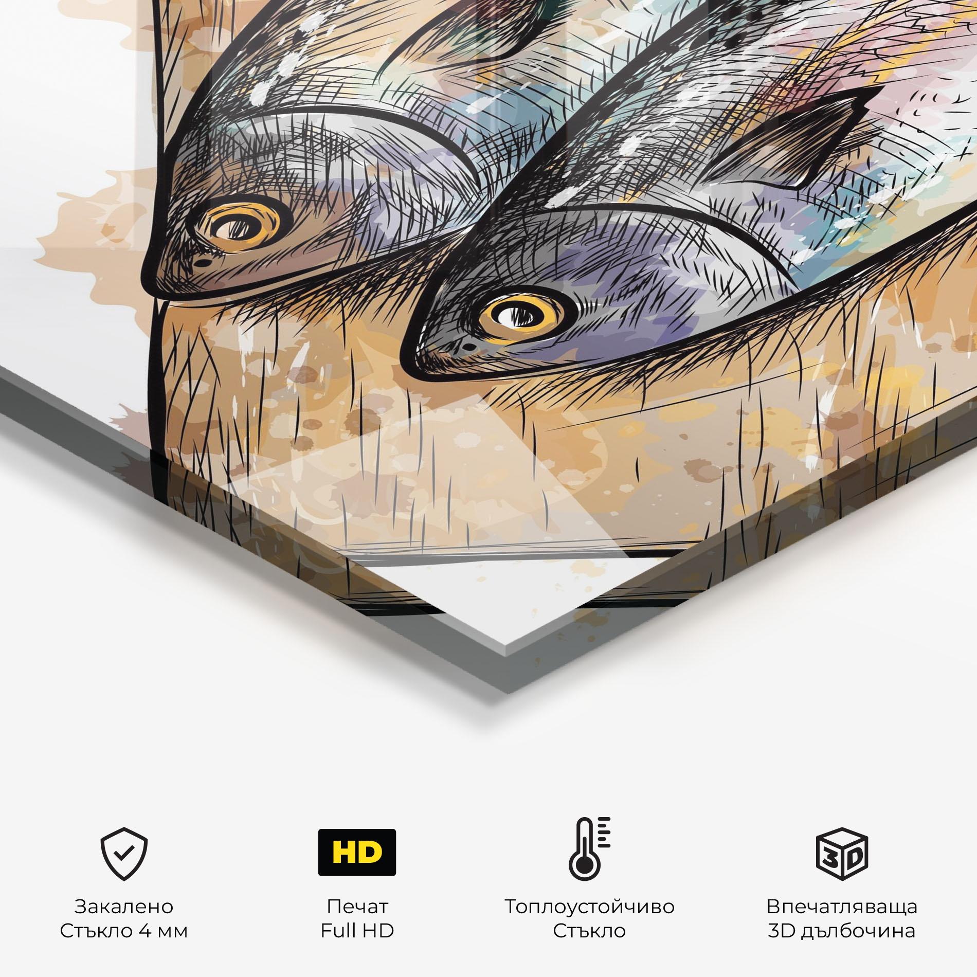 Стъклен панел за кухня Grilled Fish mockup 2