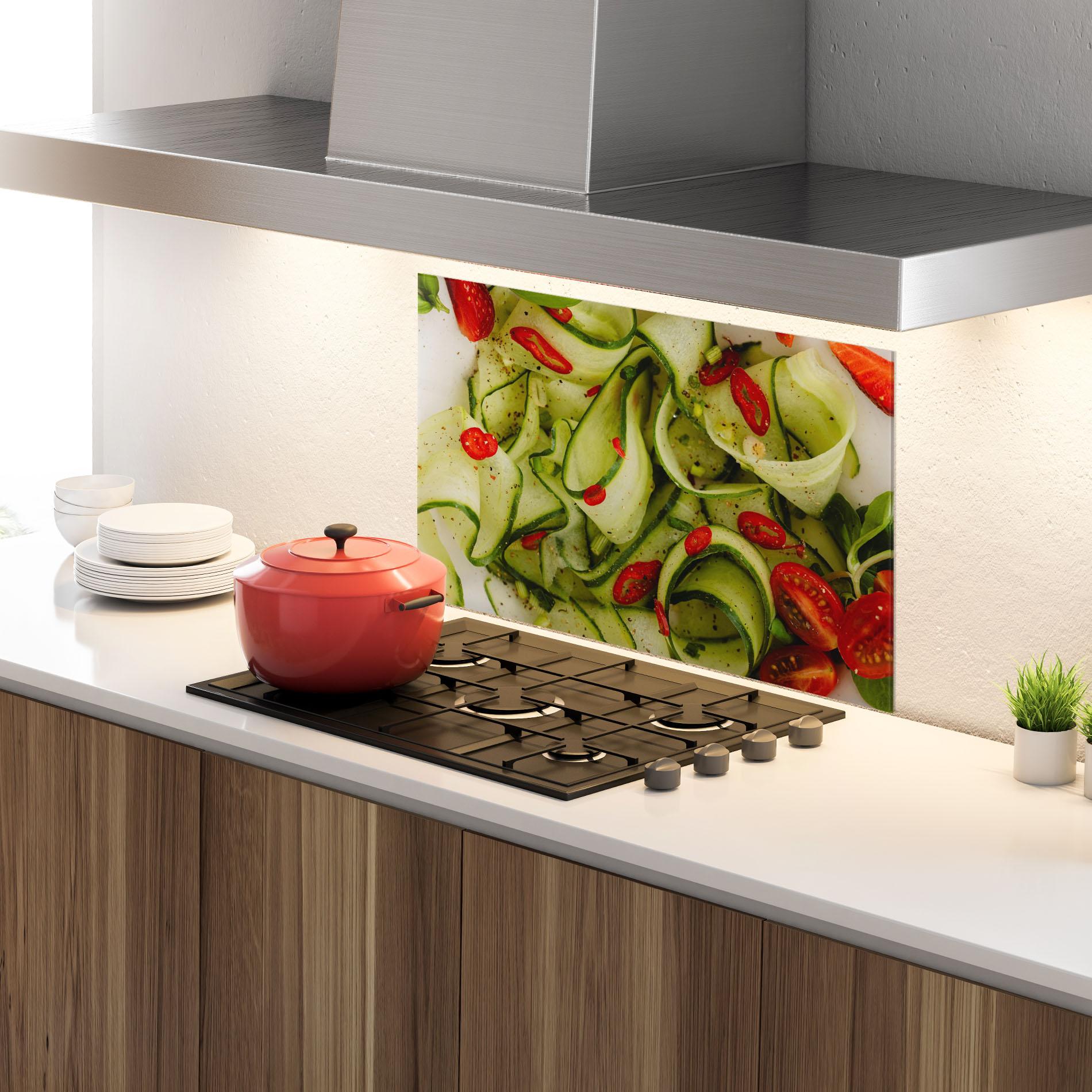 Стъклен панел за кухня Cucumber Food mockup 4