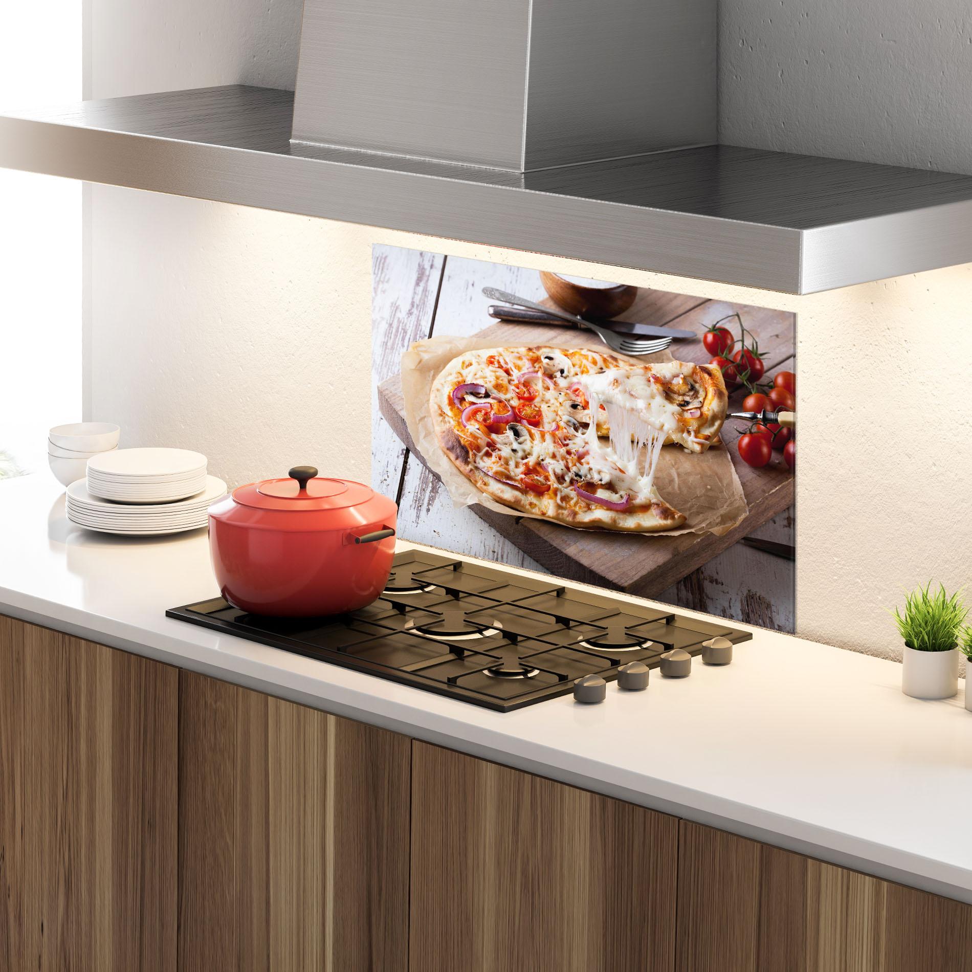 Стъклен панел за кухня Pizza mockup 4
