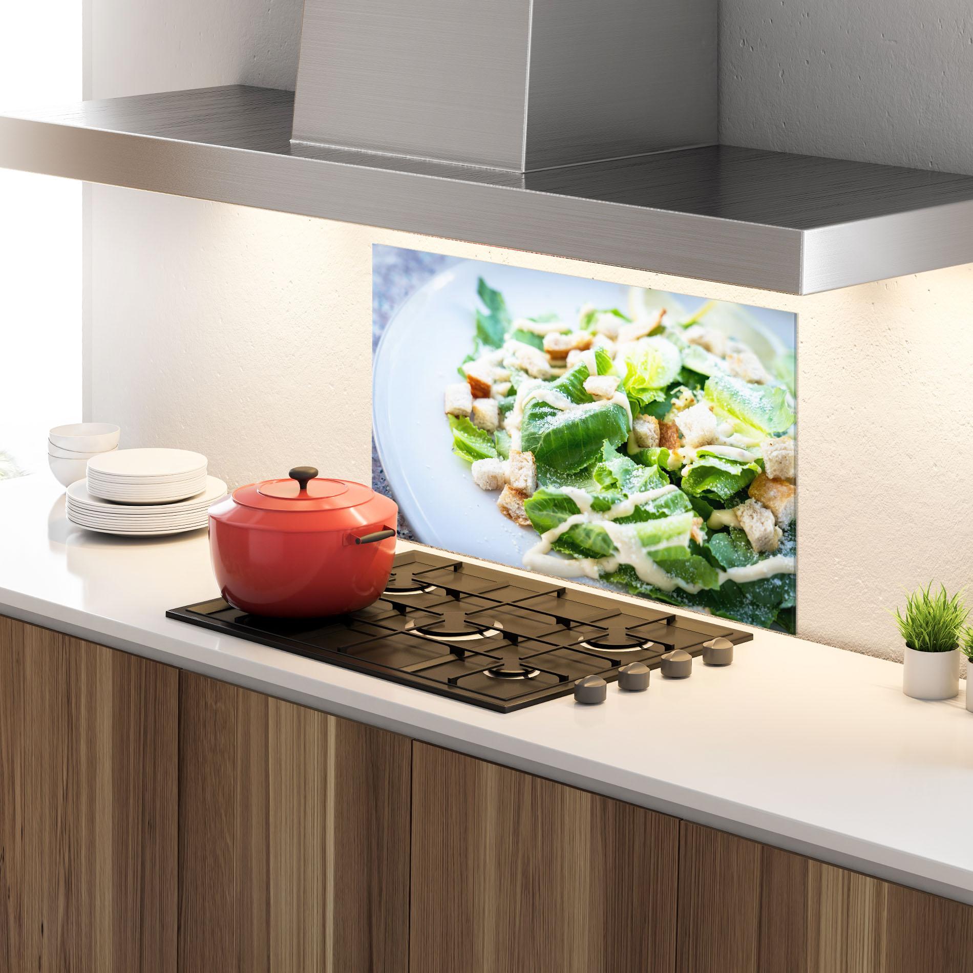 Стъклен панел за кухня Salad mockup 4