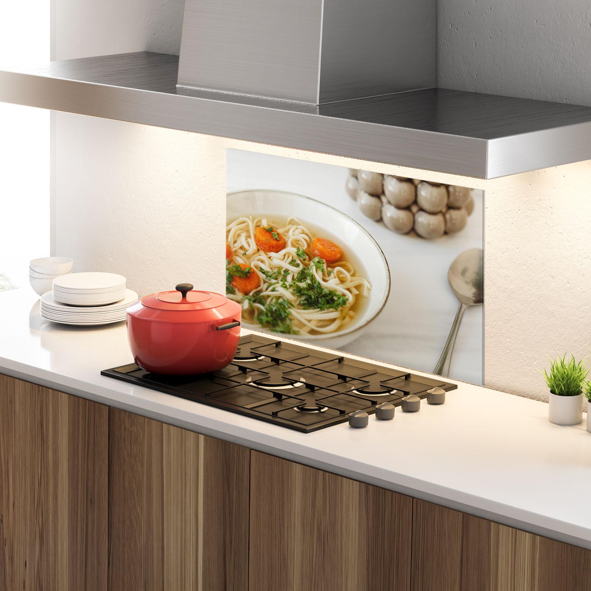 Стъклен панел за кухня Soup mockup 4