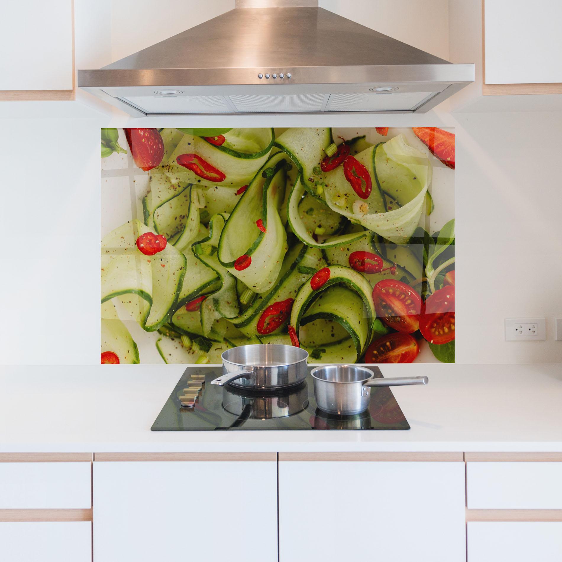 Стъклен панел за кухня Cucumber Food mockup 5