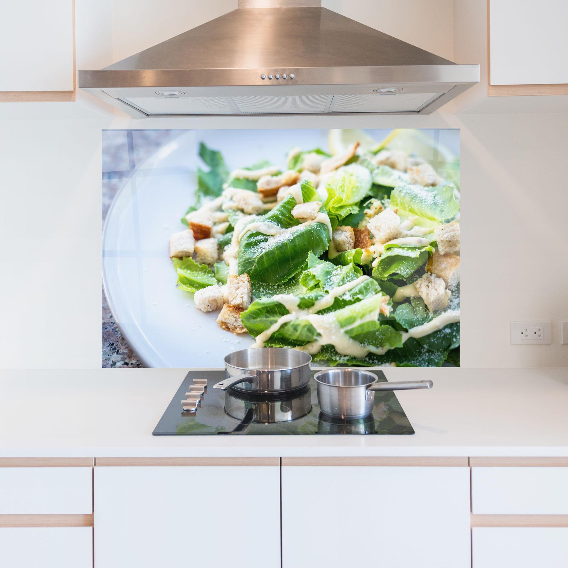 Стъклен панел за кухня Salad mockup 5