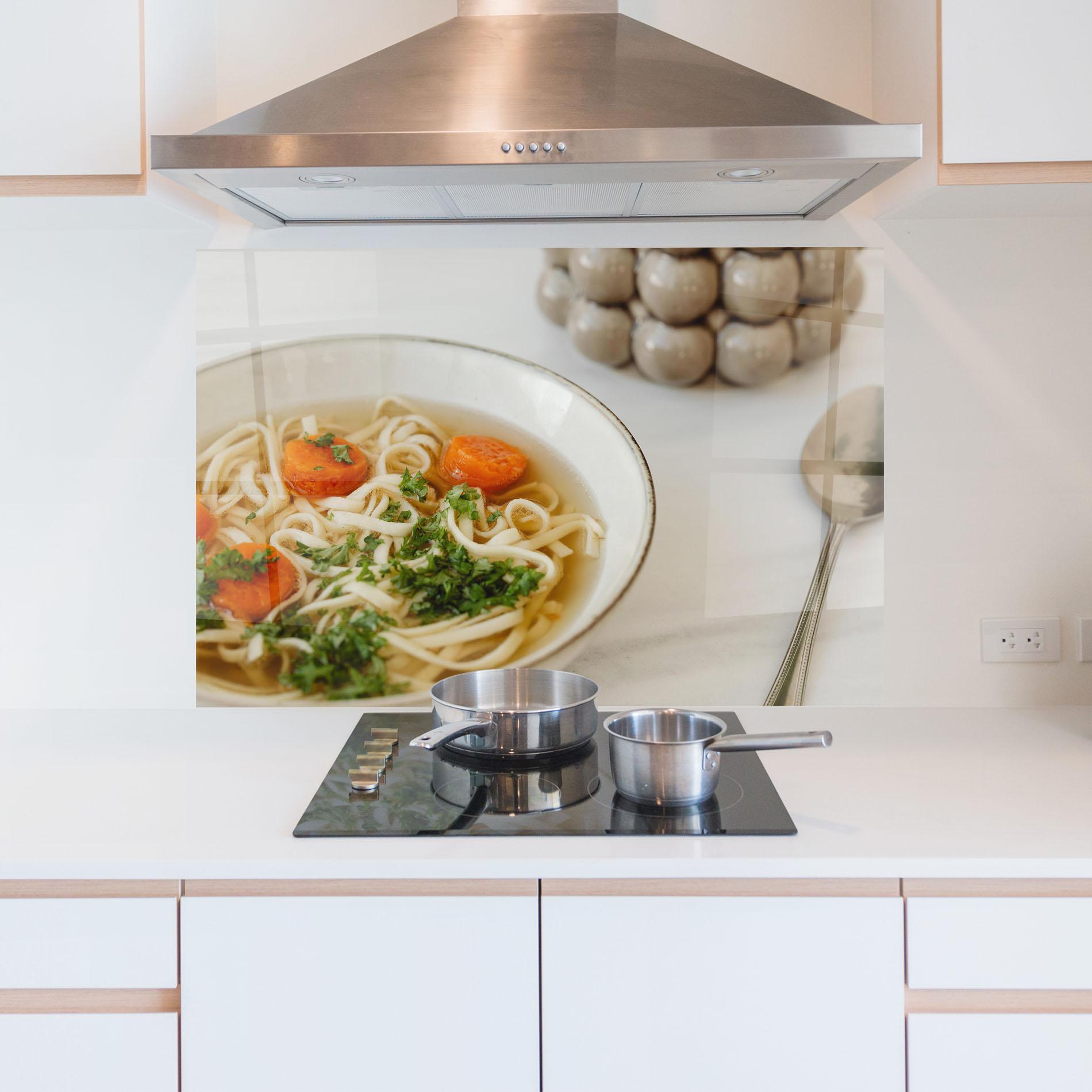 Стъклен панел за кухня Soup mockup 5