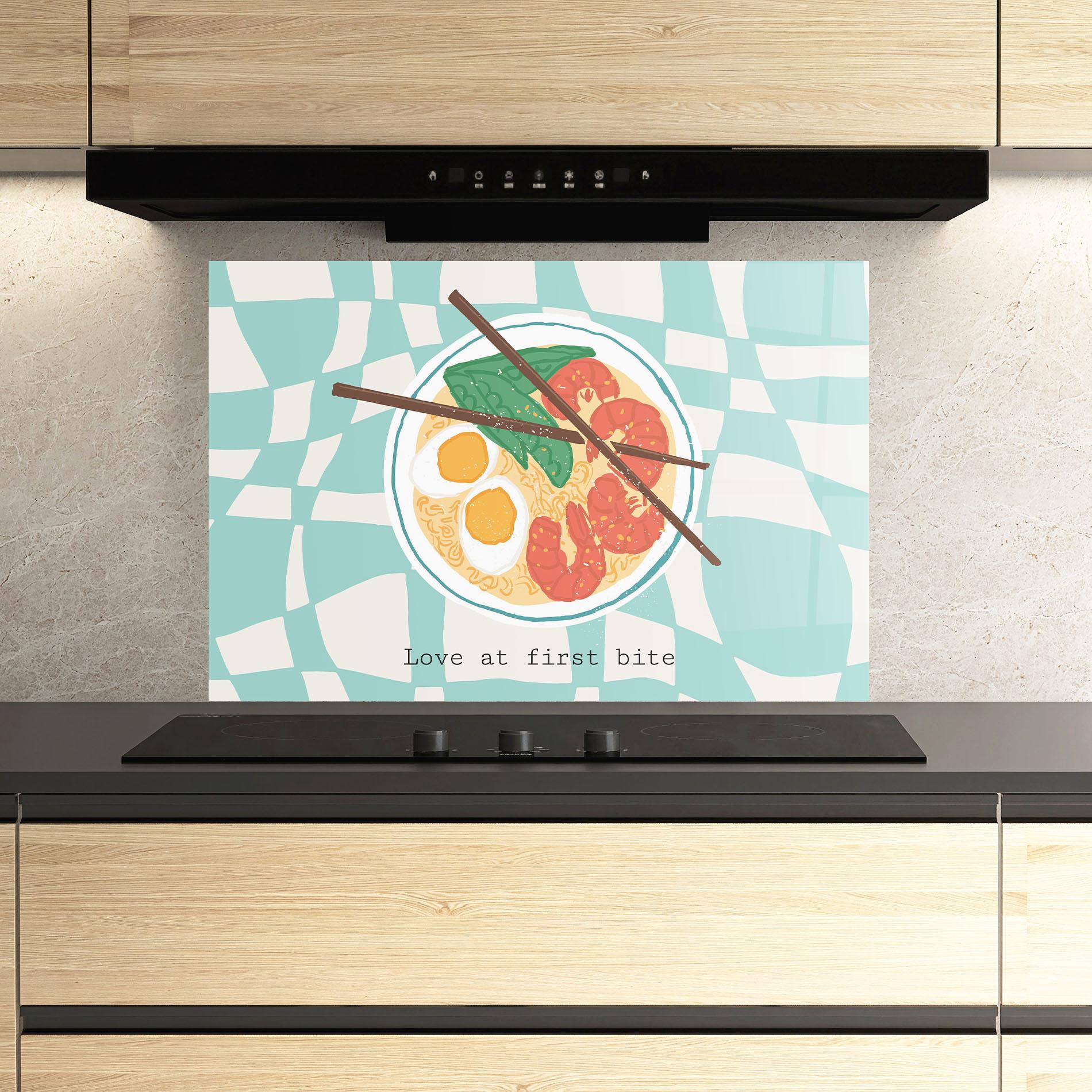 Стъклен панел за кухня Food Love mockup 3