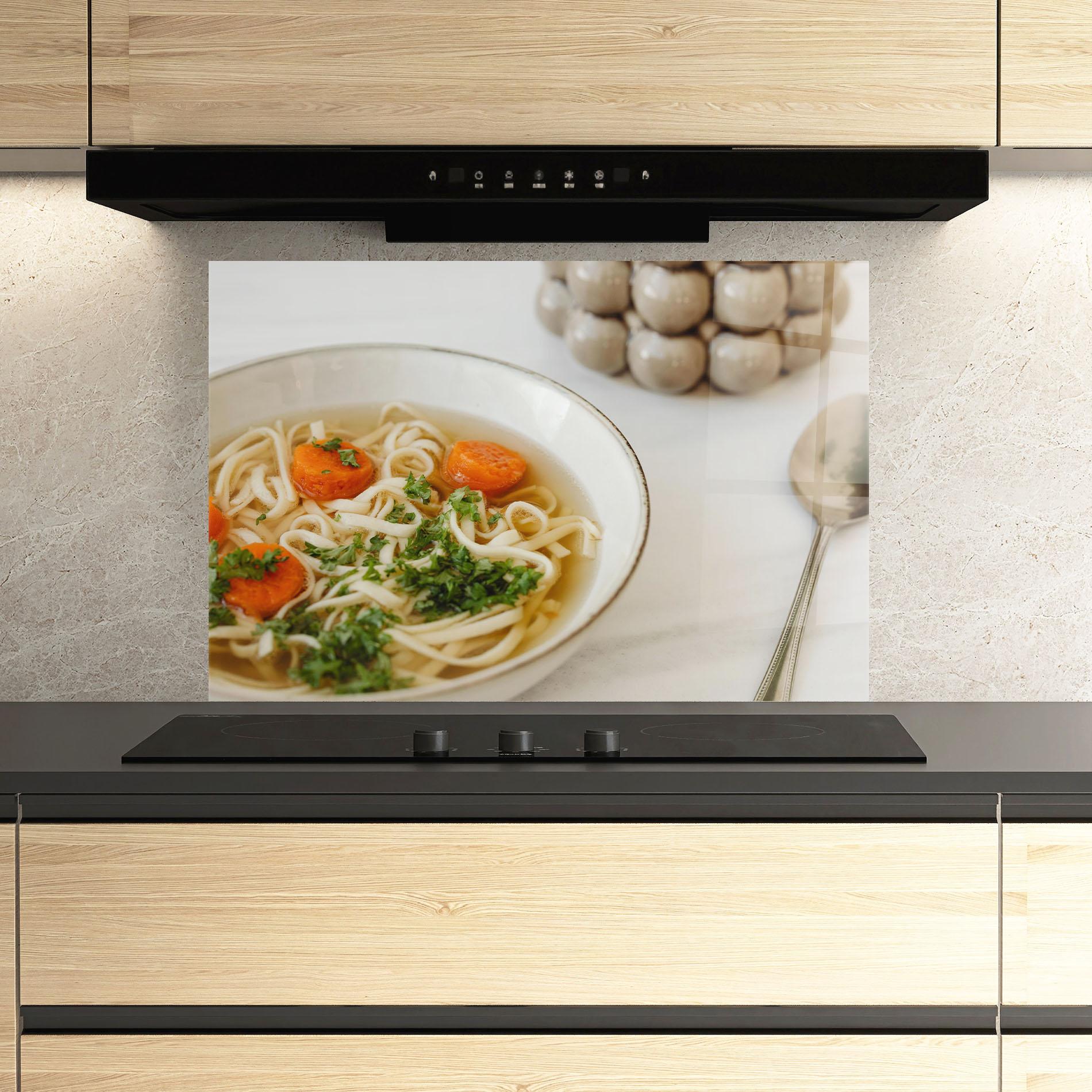 Стъклен панел за кухня Soup mockup 3