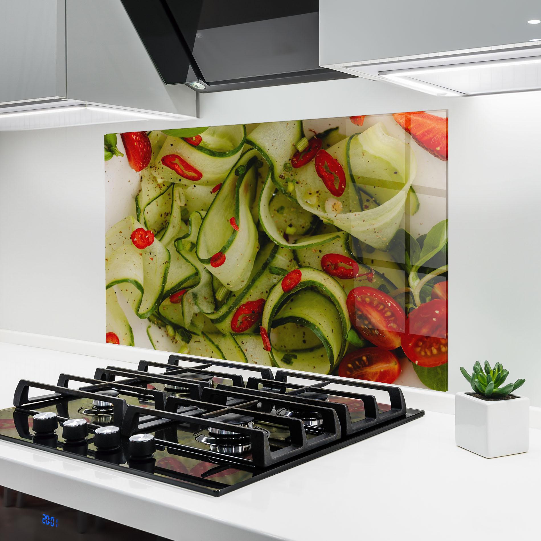 Стъклен панел за кухня Cucumber Food mockup 6