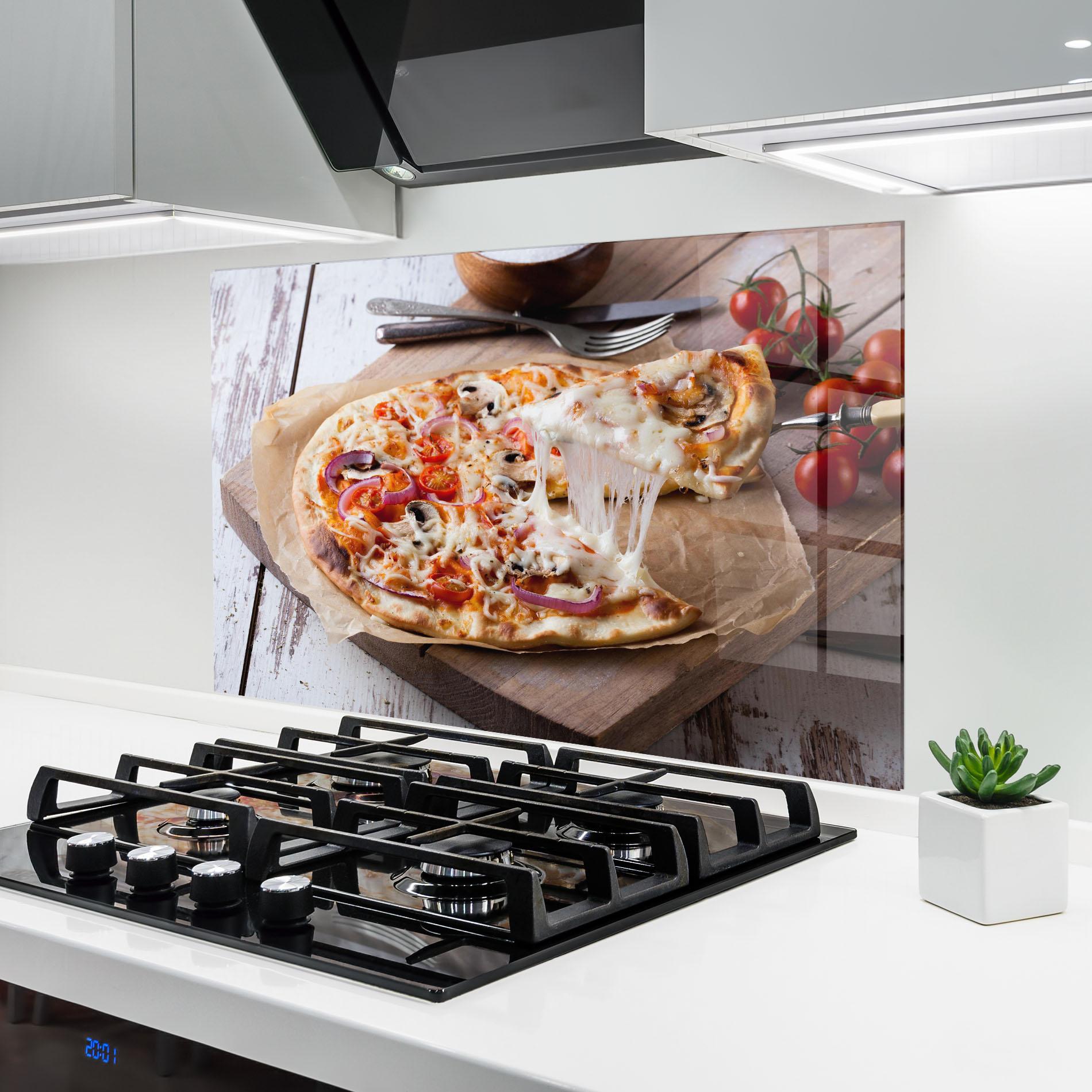 Стъклен панел за кухня Pizza mockup 6