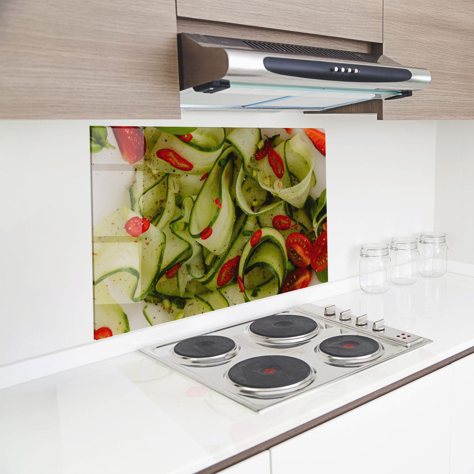 Стъклен панел за кухня Cucumber Food mockup 8