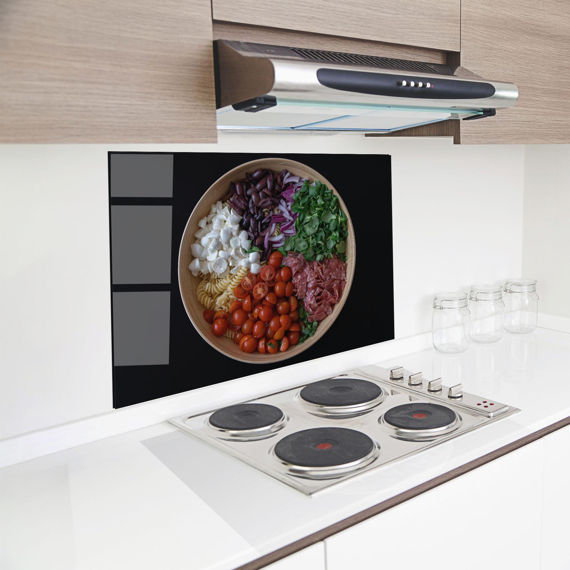 Стъклен панел за кухня Mozzarella Salad mockup 8
