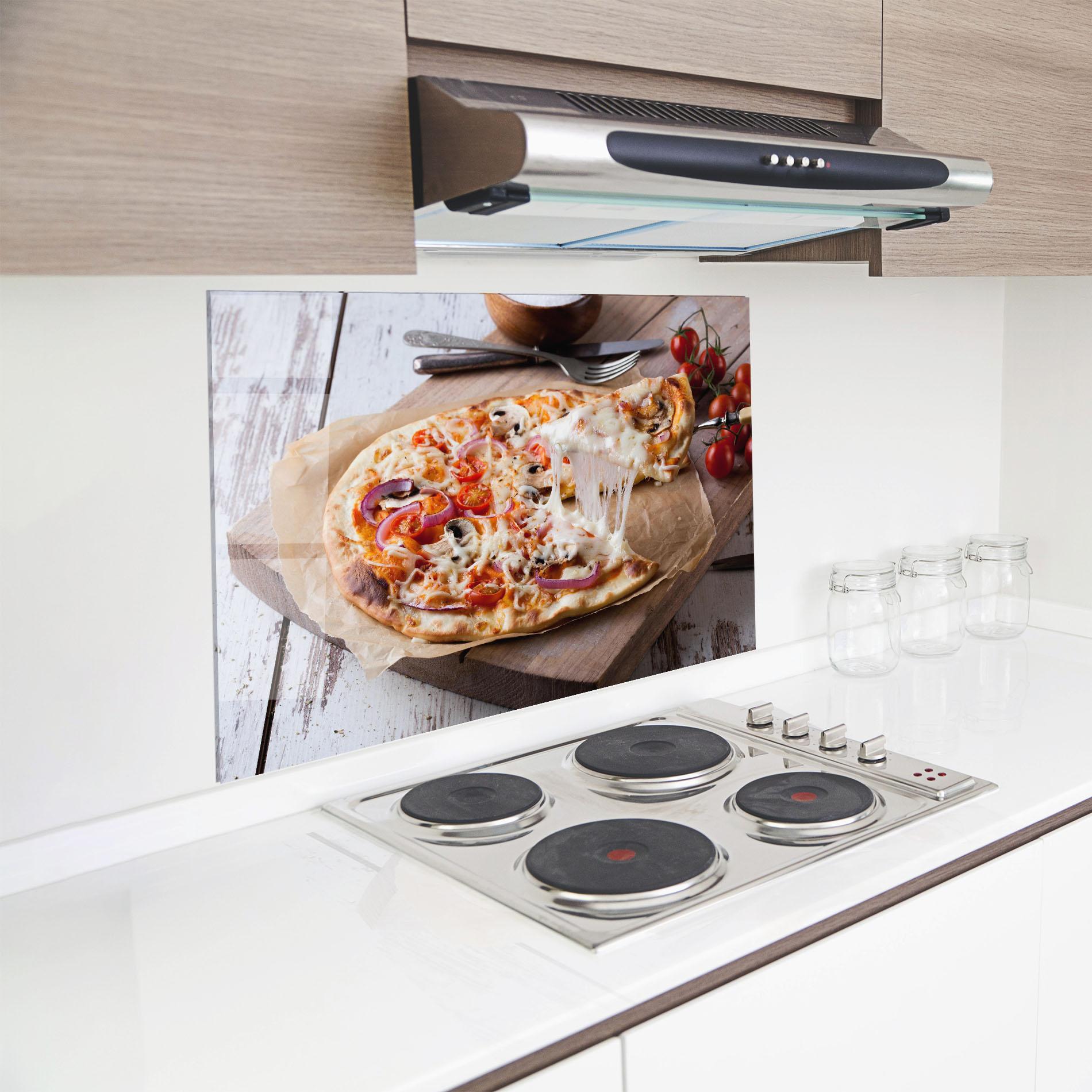 Стъклен панел за кухня Pizza mockup 8