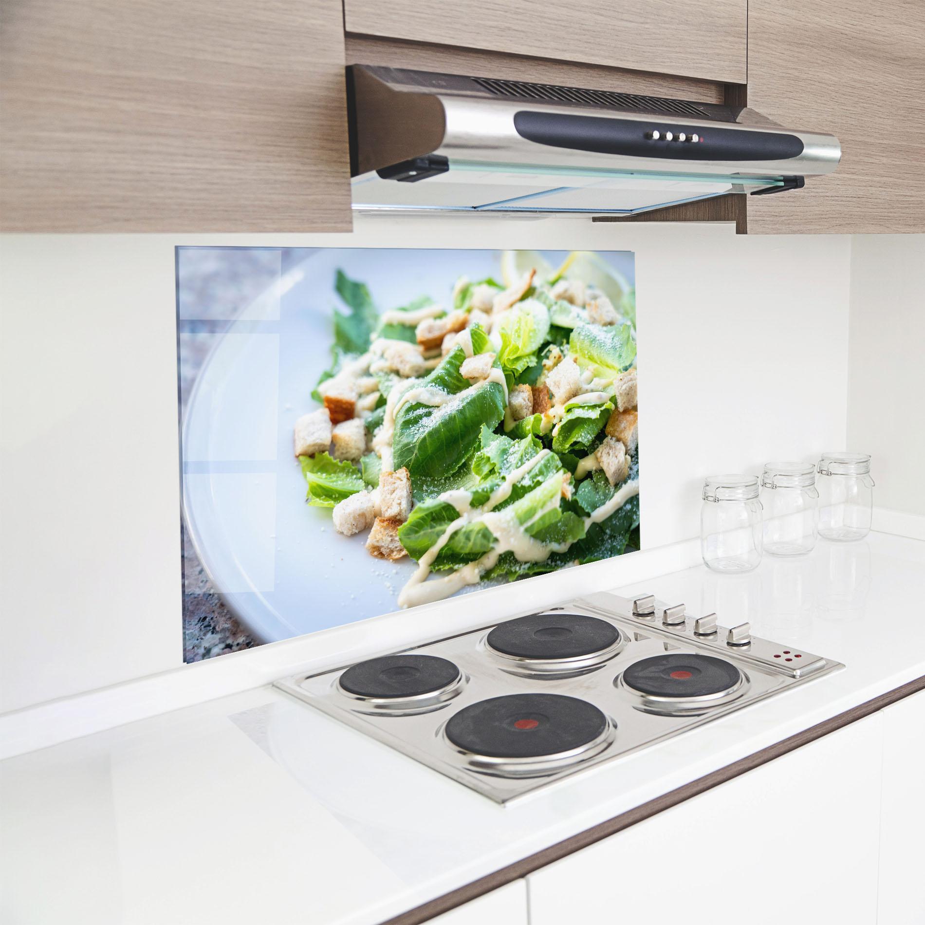 Стъклен панел за кухня Salad mockup 8