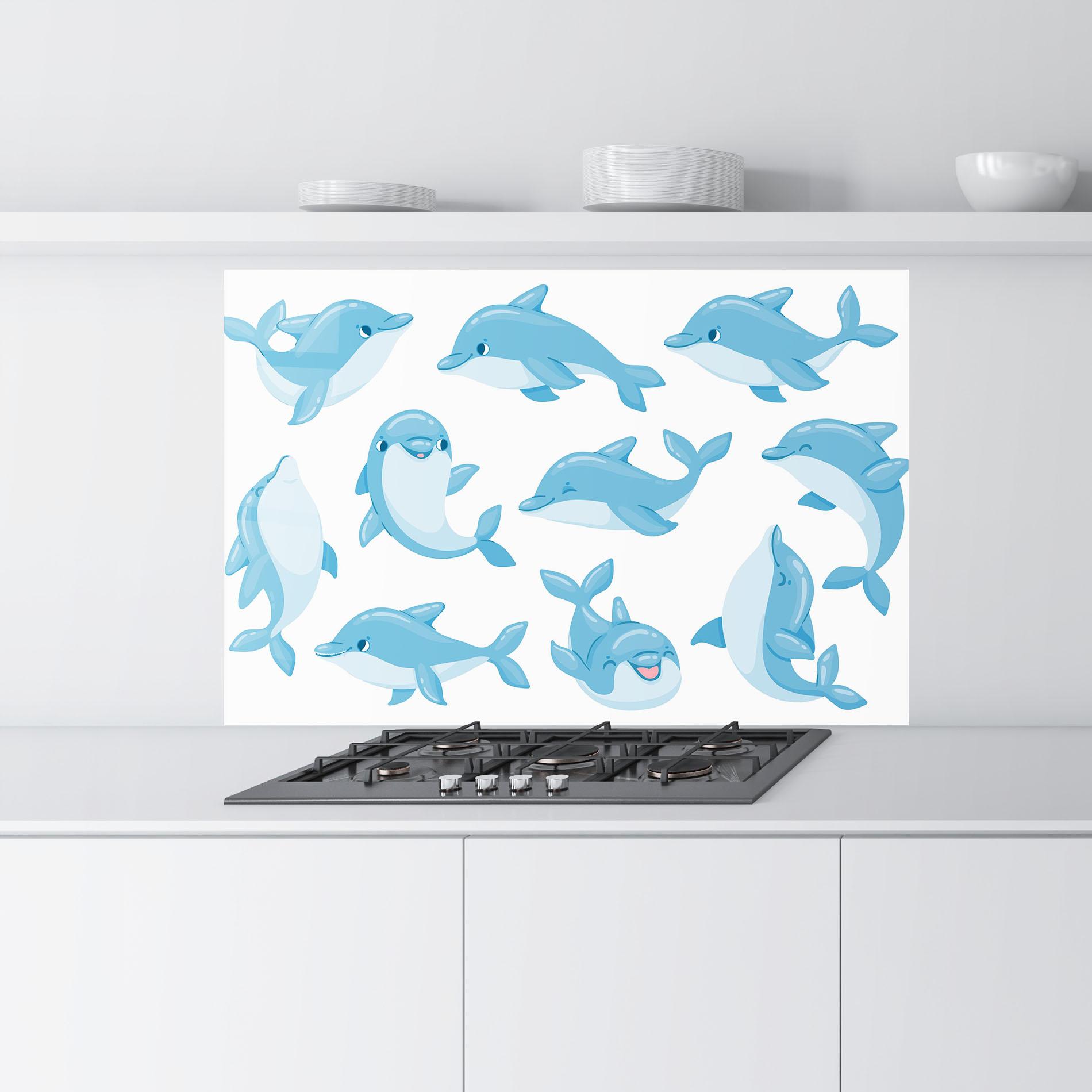 Стъклен панел за кухня Dolphin mockup 9