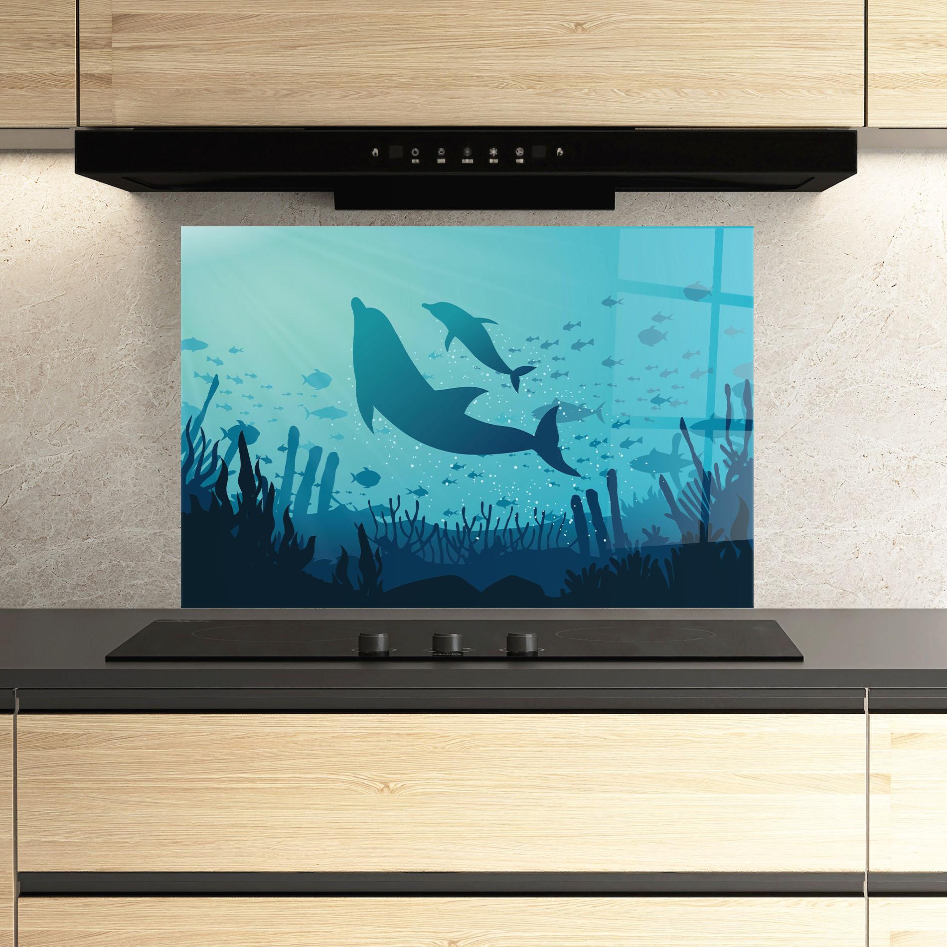 Стъклен панел за кухня Blue Ocean mockup 3