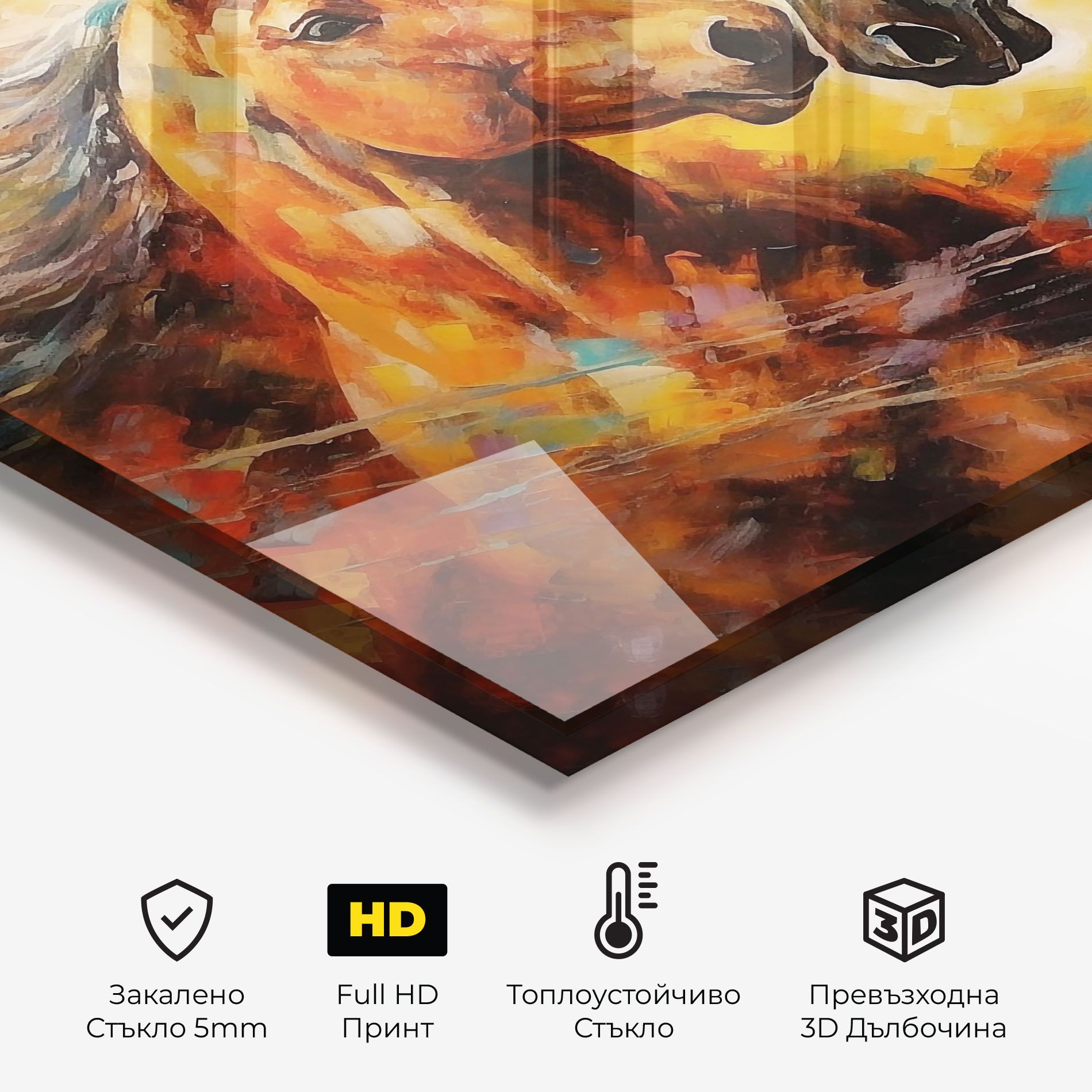 Brown Black Horses mockup 2