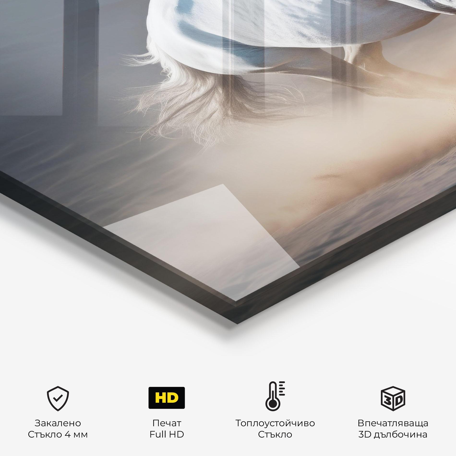 Стъклен панел за кухня Desert Horse mockup 2