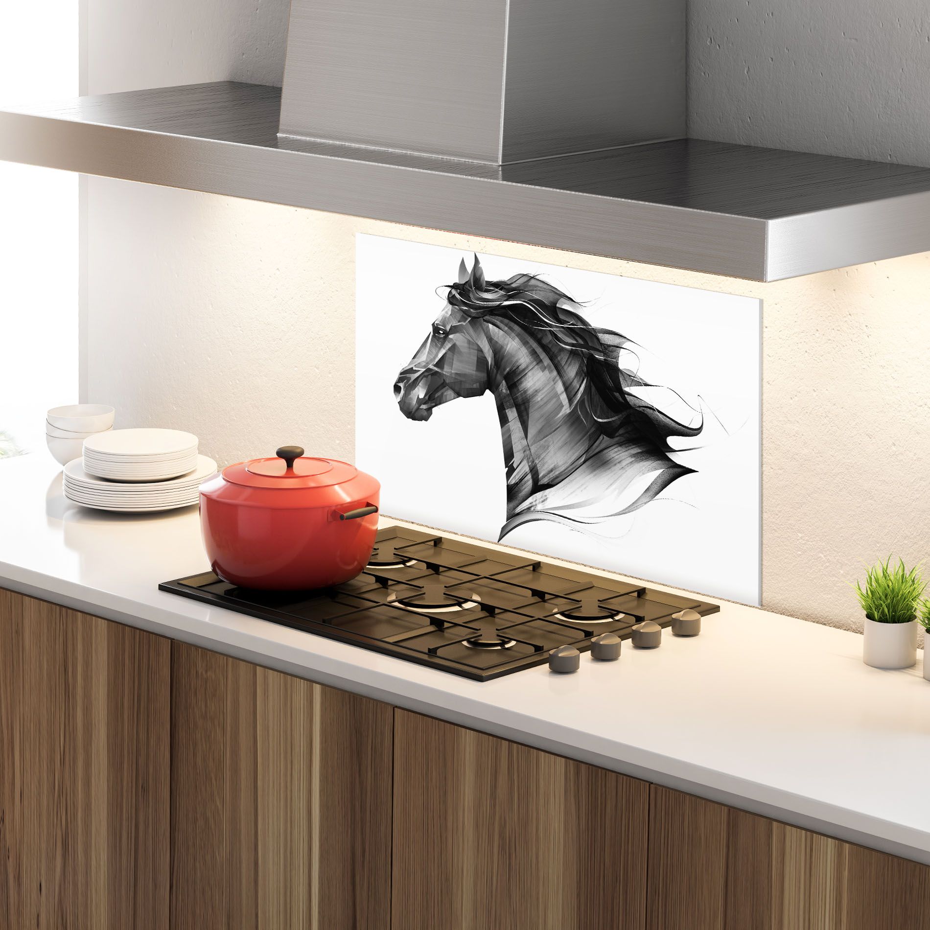 Black Portrait Horse mockup 4