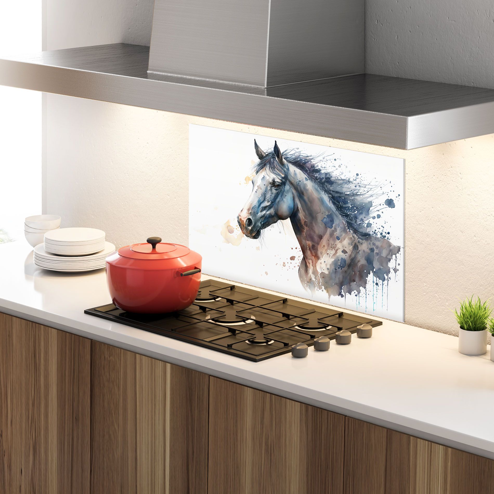 Blue Horse Painting mockup 4