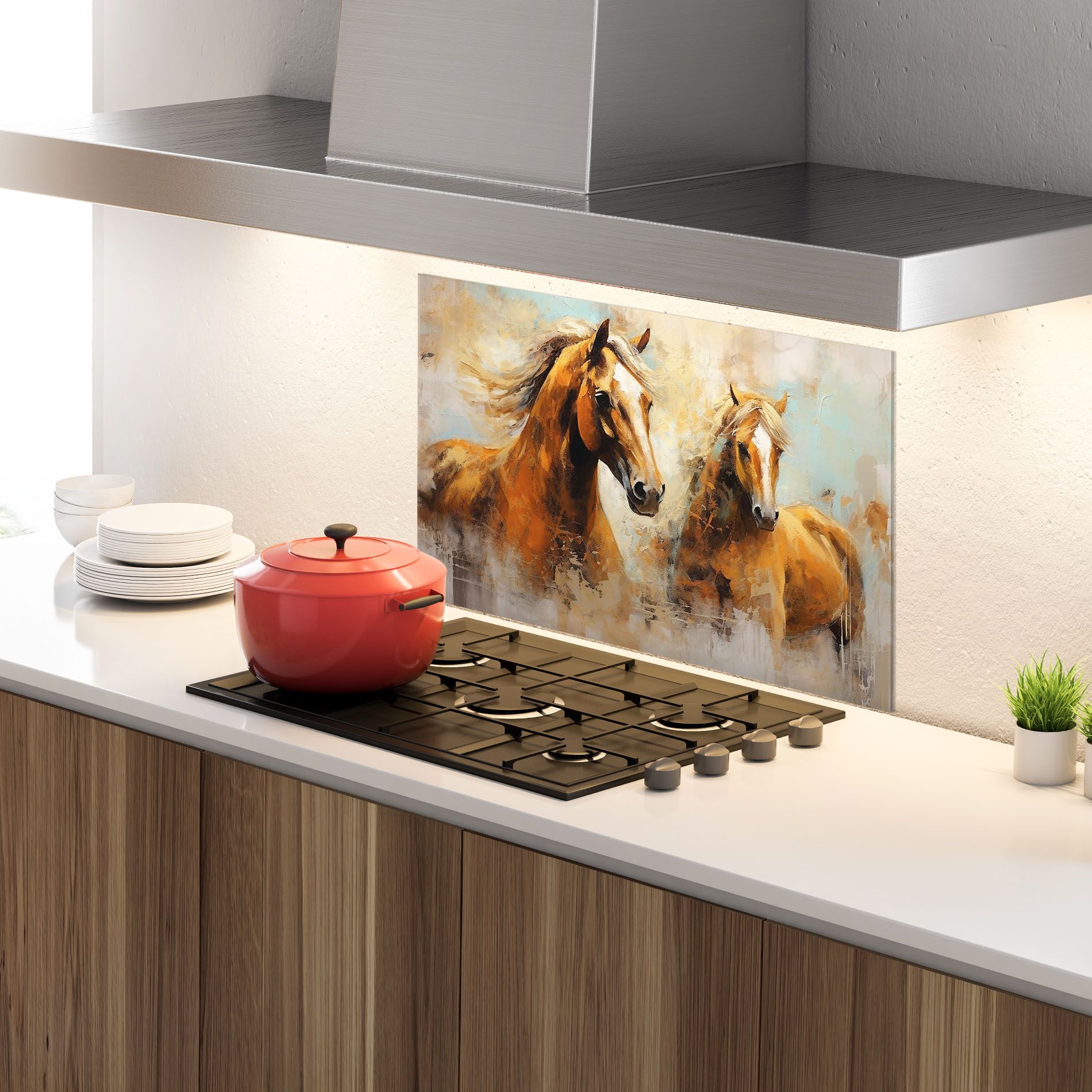 Brown Horses Staying mockup 4