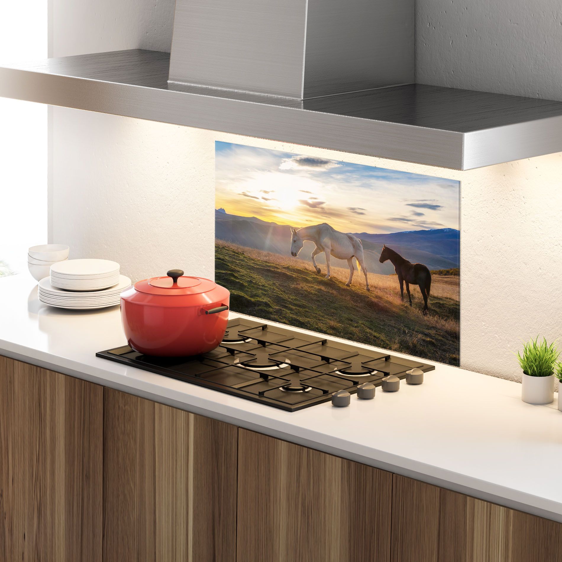 Mountain White Horse mockup 4